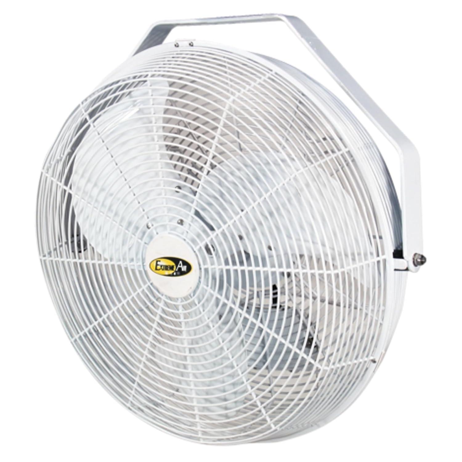 J&D 14" Fan With Wall Ceiling Bracket White, POW14
