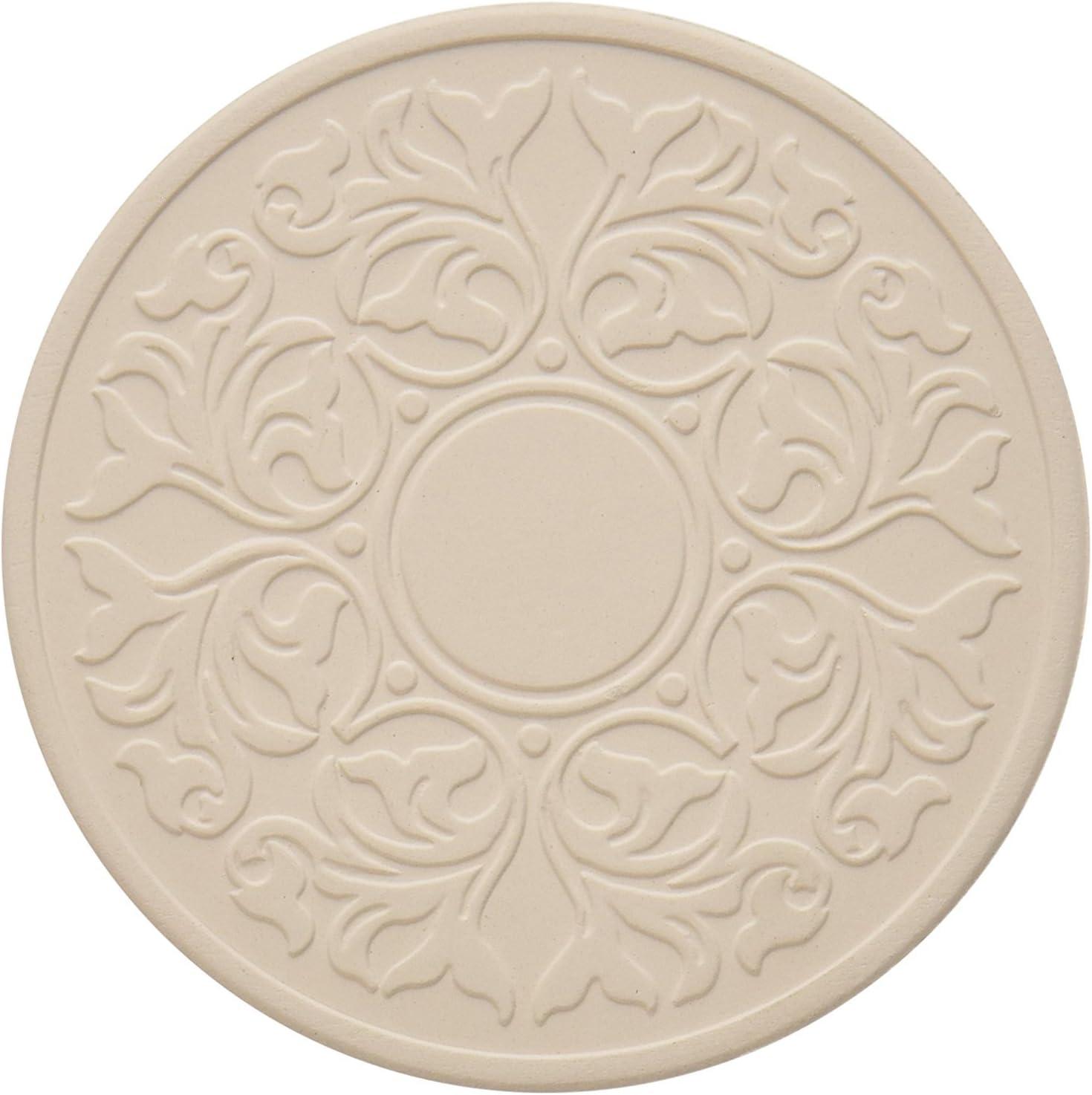 CoasterStone EC400 Absorbent Stone Coasters, "Victorian Lace Set of 4, White