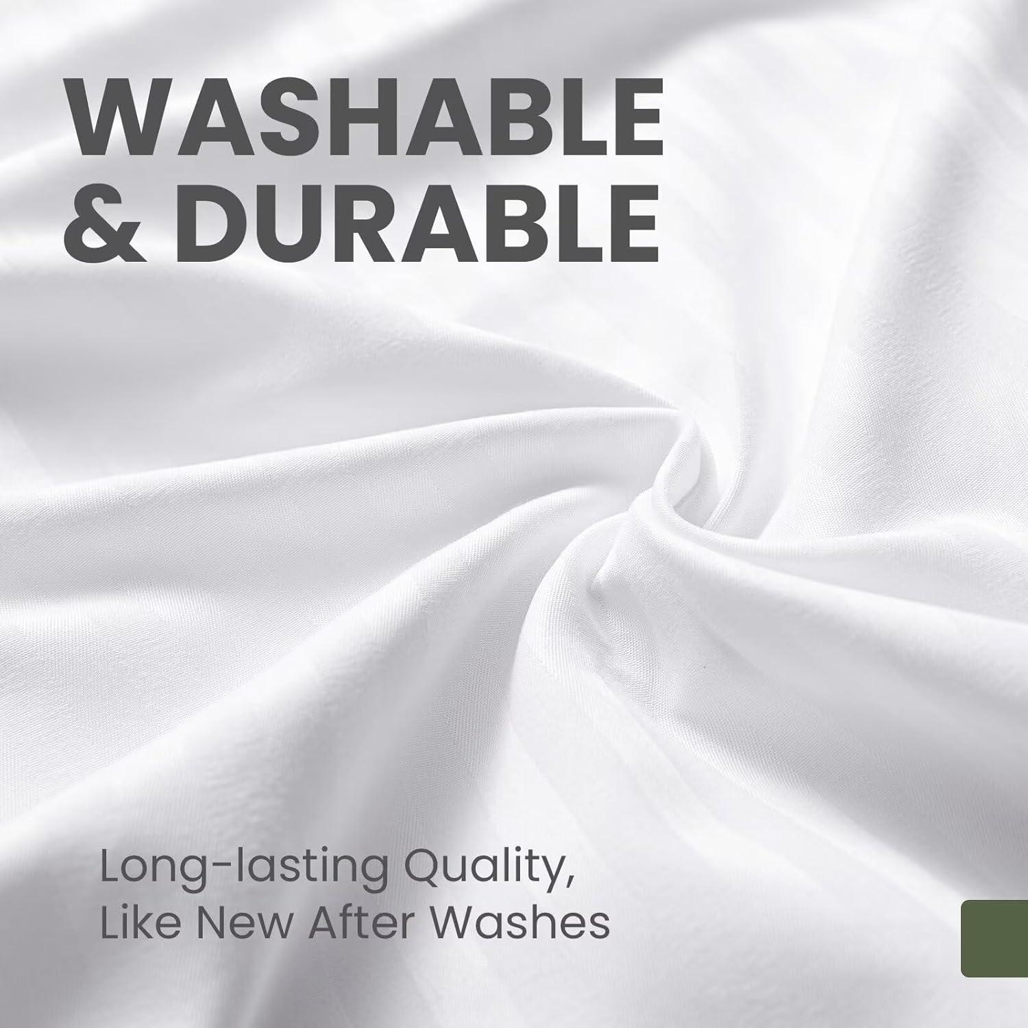 Pillow Protectors Pillow Covers 2 Pack, Zipped Pillow Cases, King Size, Luxury Hotel Quality, Breathable, Soft, Machine Washable