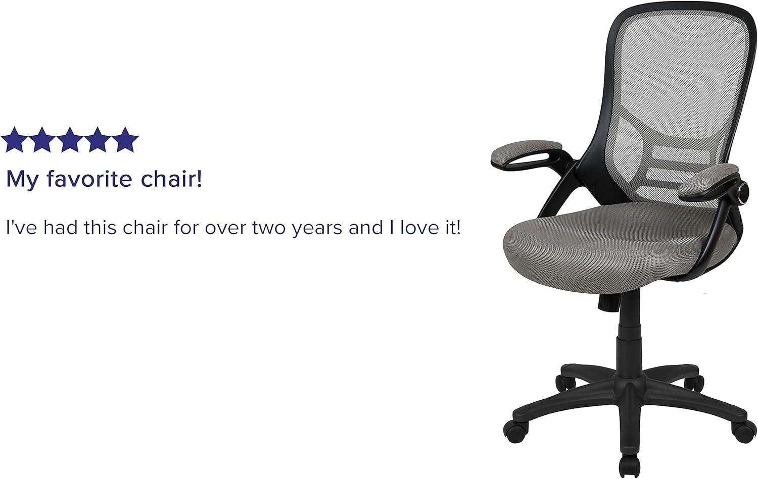 Flash Furniture High Back Mesh Ergonomic Swivel Office Chair with Flip-up Arms