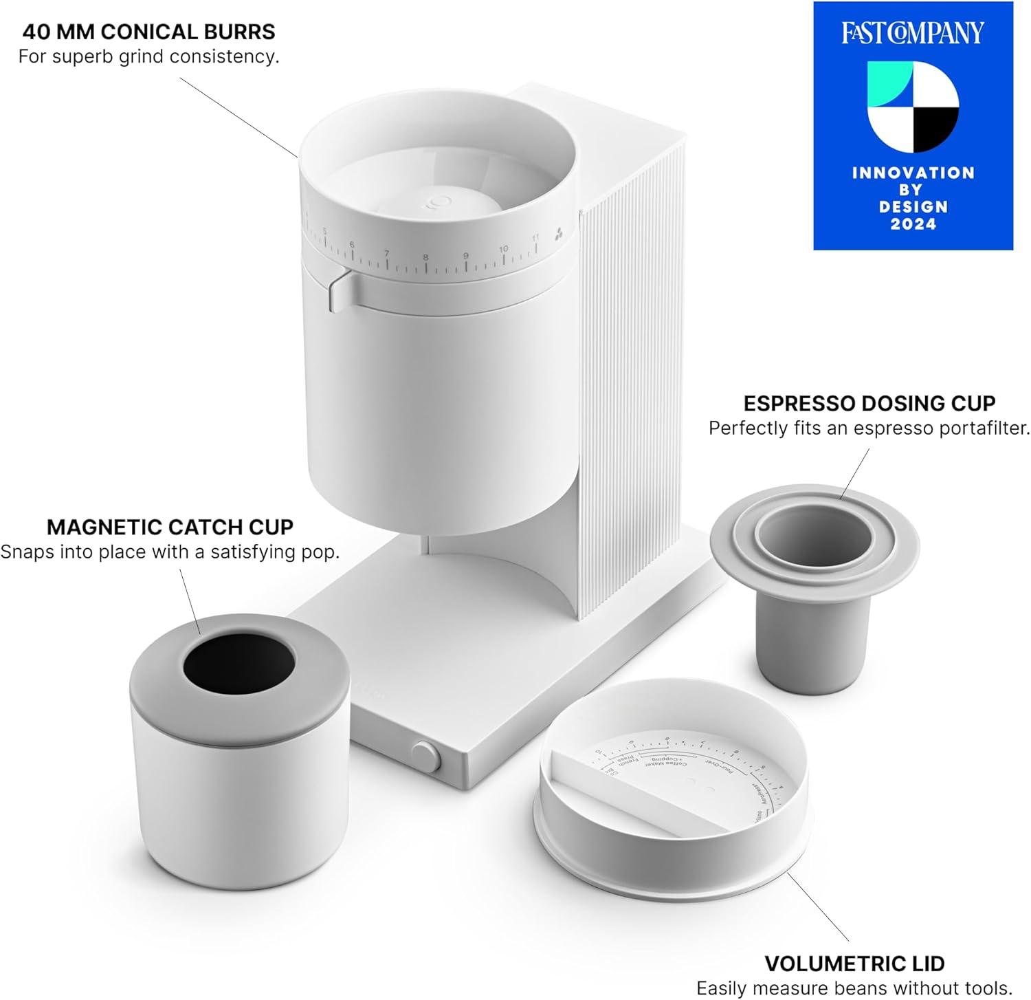 Fellow Opus Conical Burr Grinder in Matte White