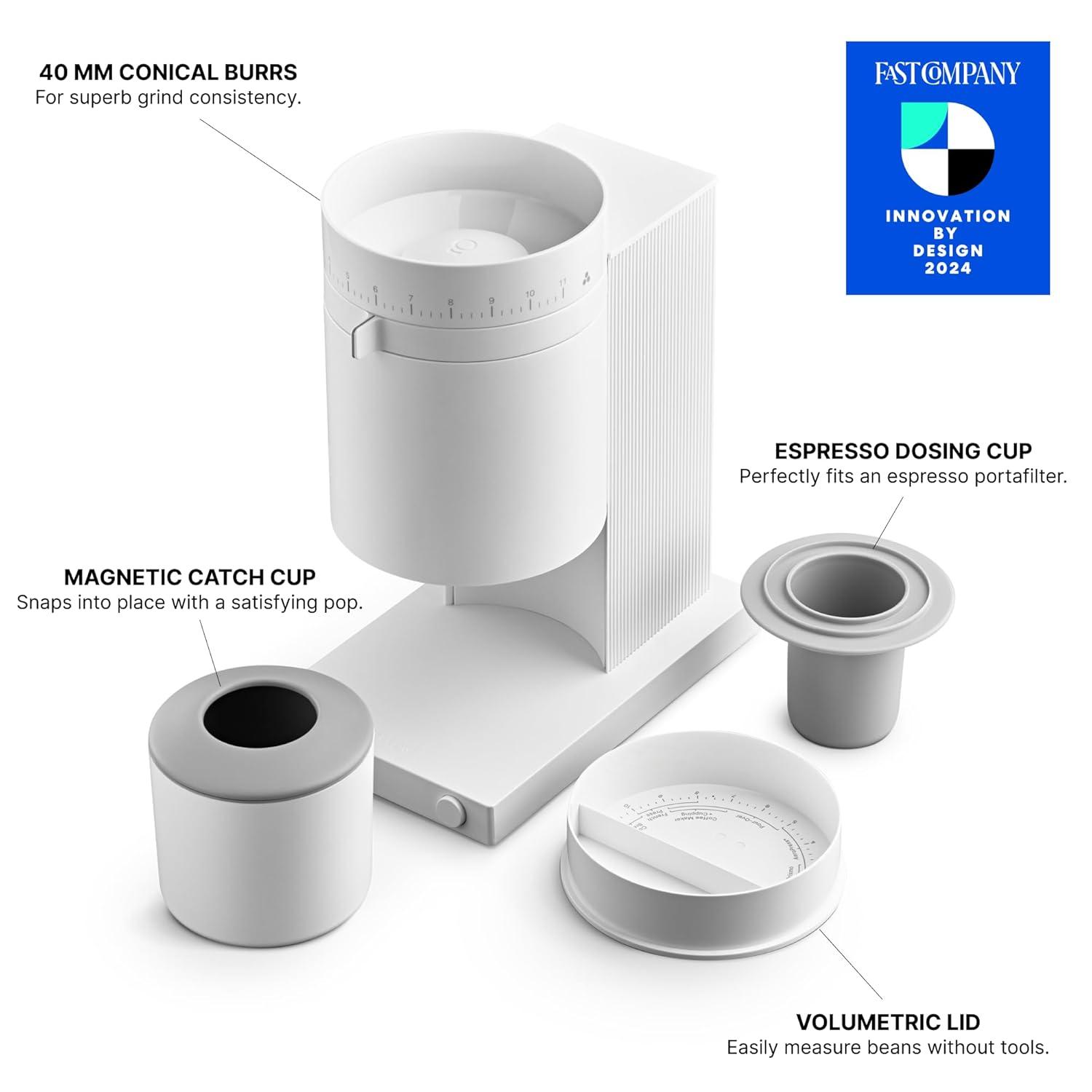 Fellow Opus Conical Burr Grinder in Matte White