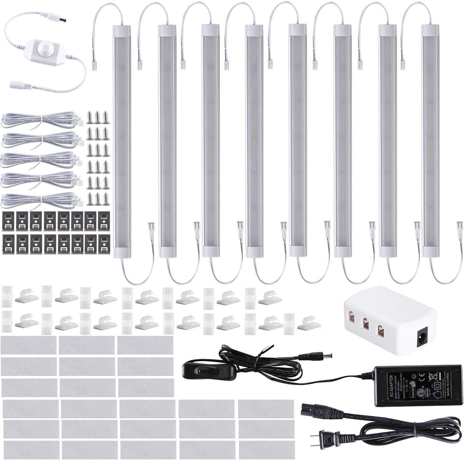 Day White 12" LED Dimmable Under Cabinet Light Kit