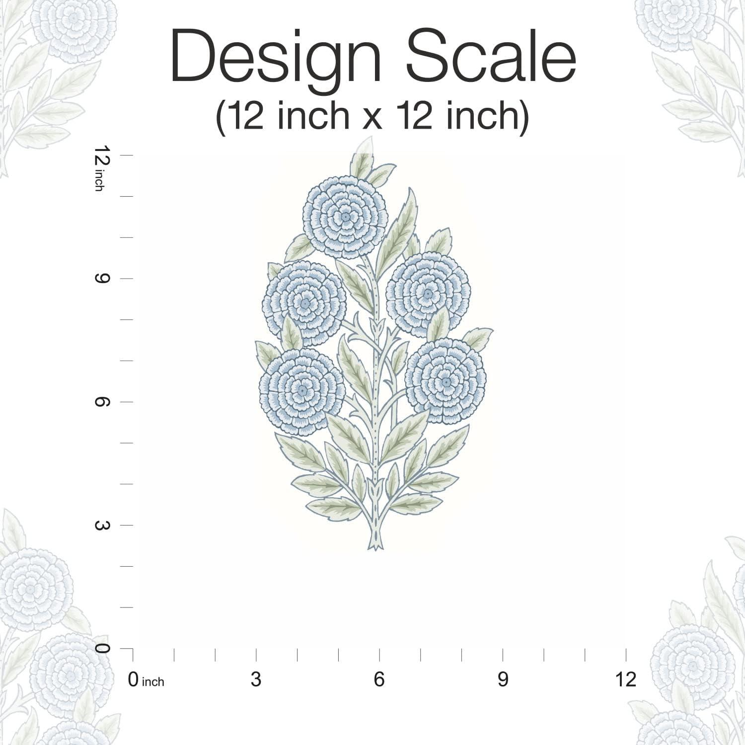 Dutch Floral Peel + Stick Wallpaper by Tamara Day - Blue