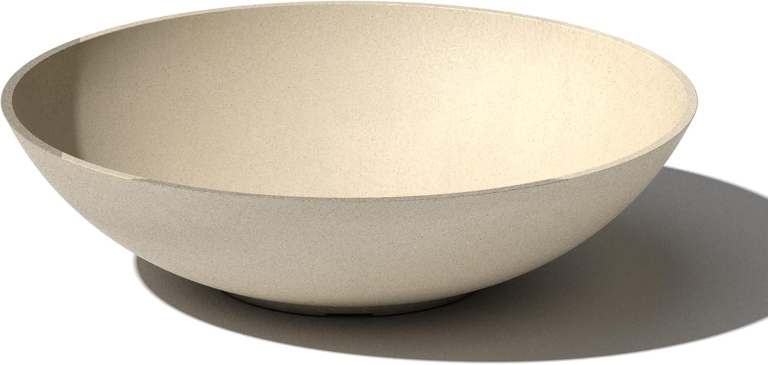Veradek Mason Series Lane Bowl 24" Plastic-Stone Planter - Sand