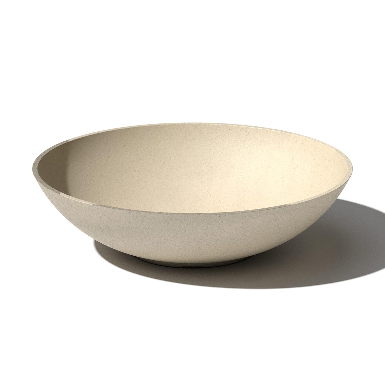 Veradek Mason Series Lane Bowl 24" Plastic-Stone Planter - Sand