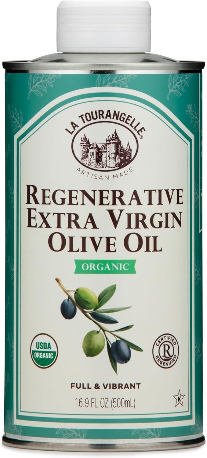 La Tourangelle, Organic Extra Virgin Olive Oil, Cold-Pressed EVOO from Spain, 25.4 Fl Oz – Spanish Olive Oil with Polyphenols for Cooking, Drizzling, Marinades, and Dipping, Rich Flavor