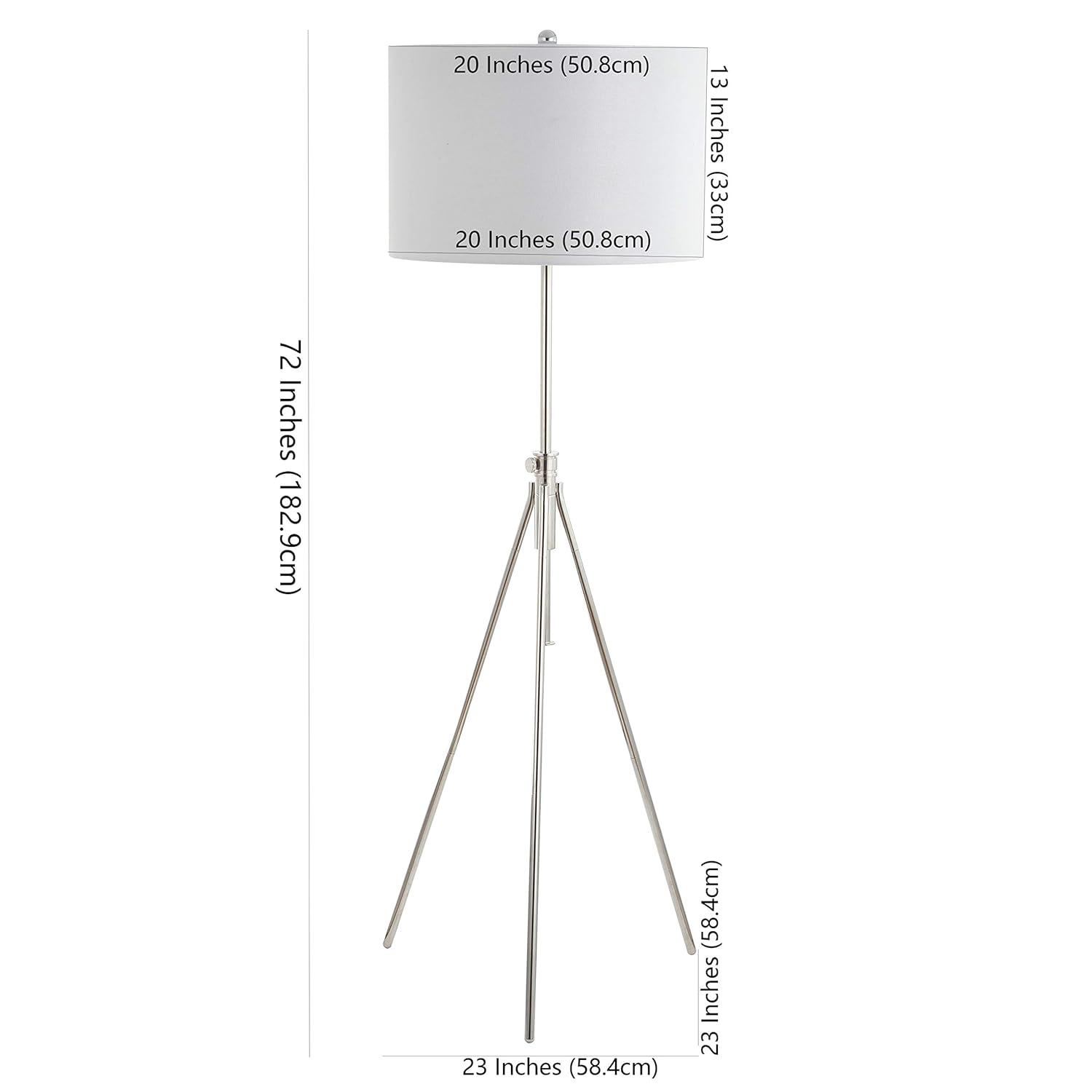 Cipriana Floor Lamp - FLL4007 - Silver/White - Safavieh