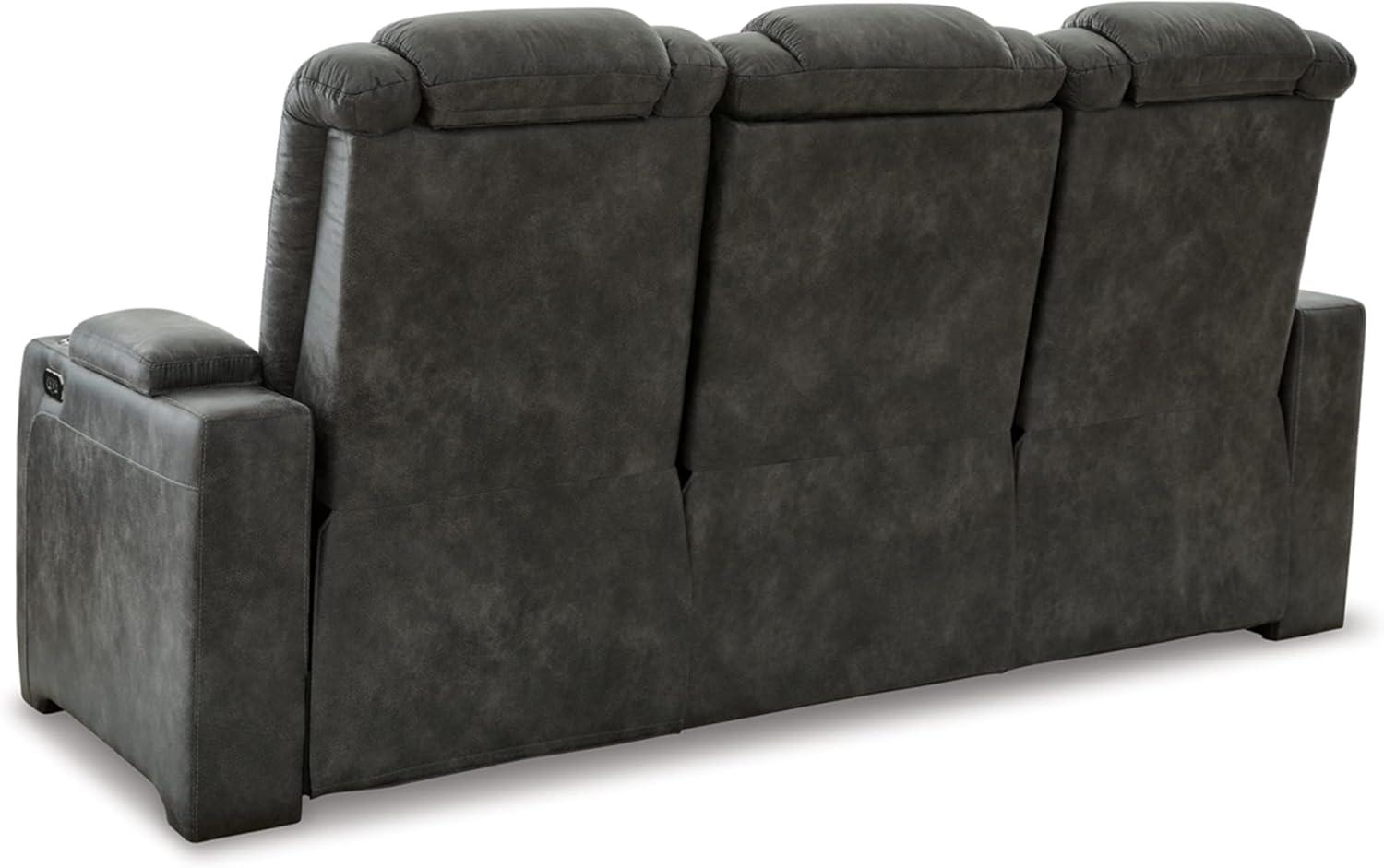 Soundcheck 83" Faux Leather Square Arm Reclining Sofa