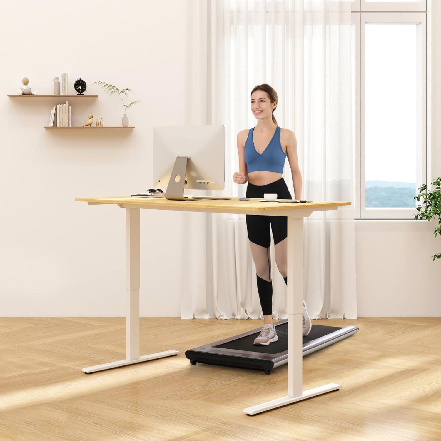 FLEXISPOT Standing Desk Adjustable Height with Whole Piece Desk Board 43 x 24