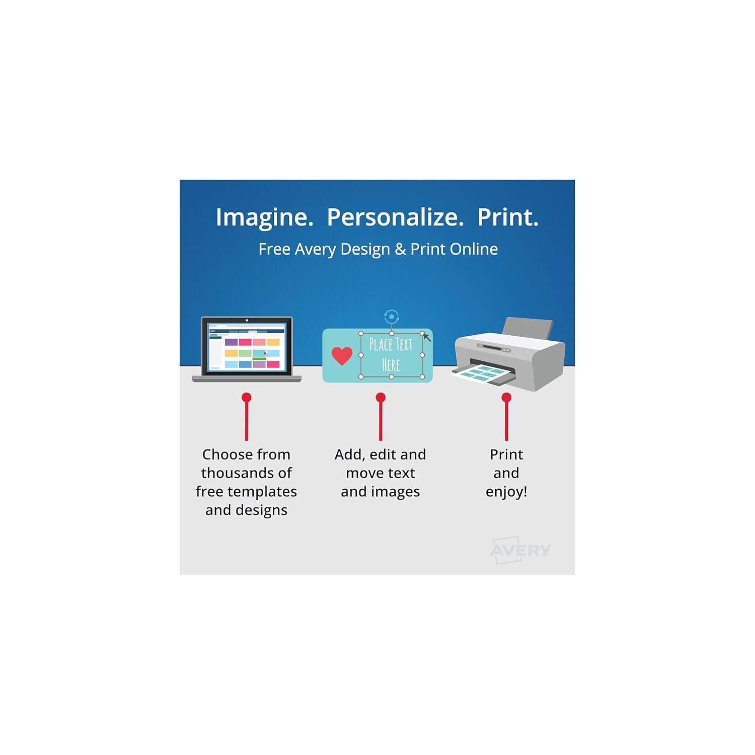 Avery Mini-Sheets File Folder Labels, 2/3" x 3-7/16", 300ct (2181)