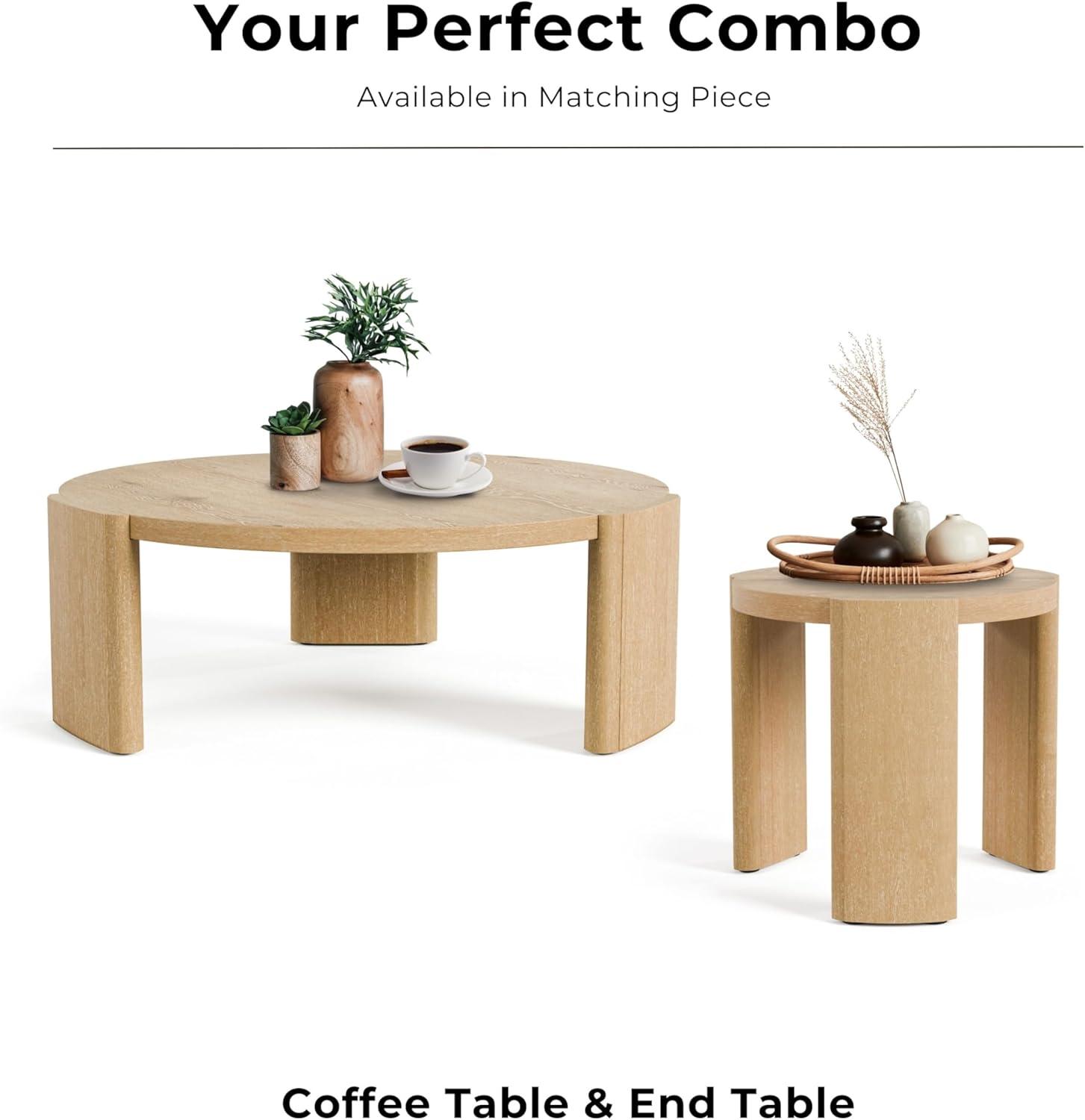 Furniture of America Honora Modern Wood 42-inch Oval Coffee Table with Plinth Base, Oak