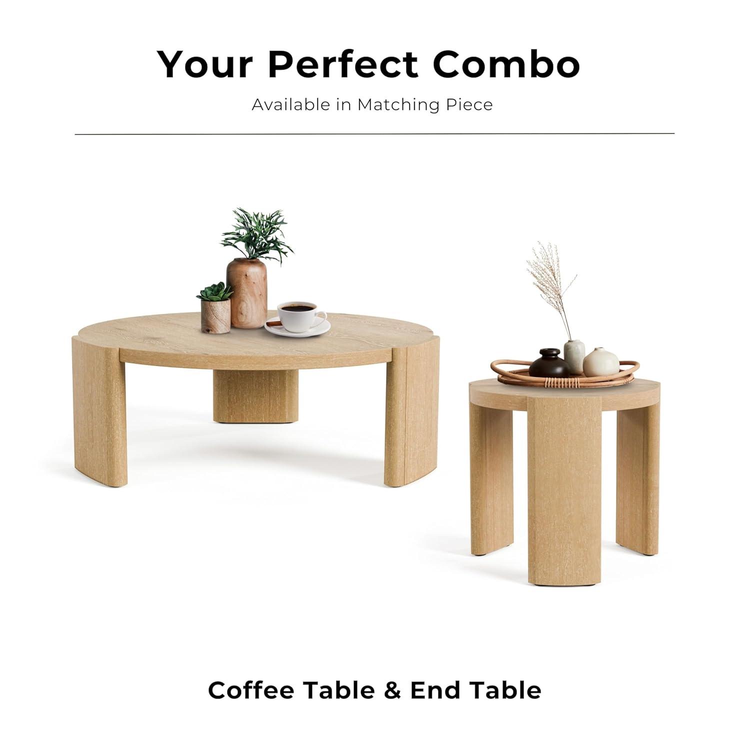 Furniture of America Honora Modern Wood 42-inch Oval Coffee Table with Plinth Base, Oak