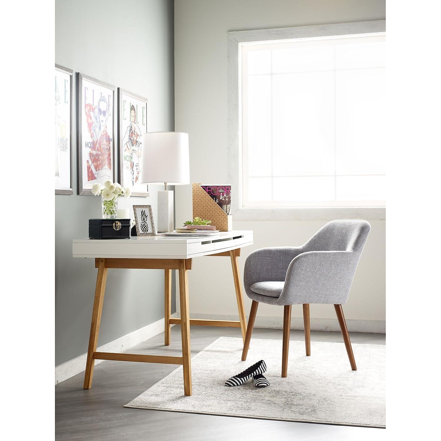 Elle Decor Adore Decor Roux Mid-Century Accent Chair for Home Office or Living Room