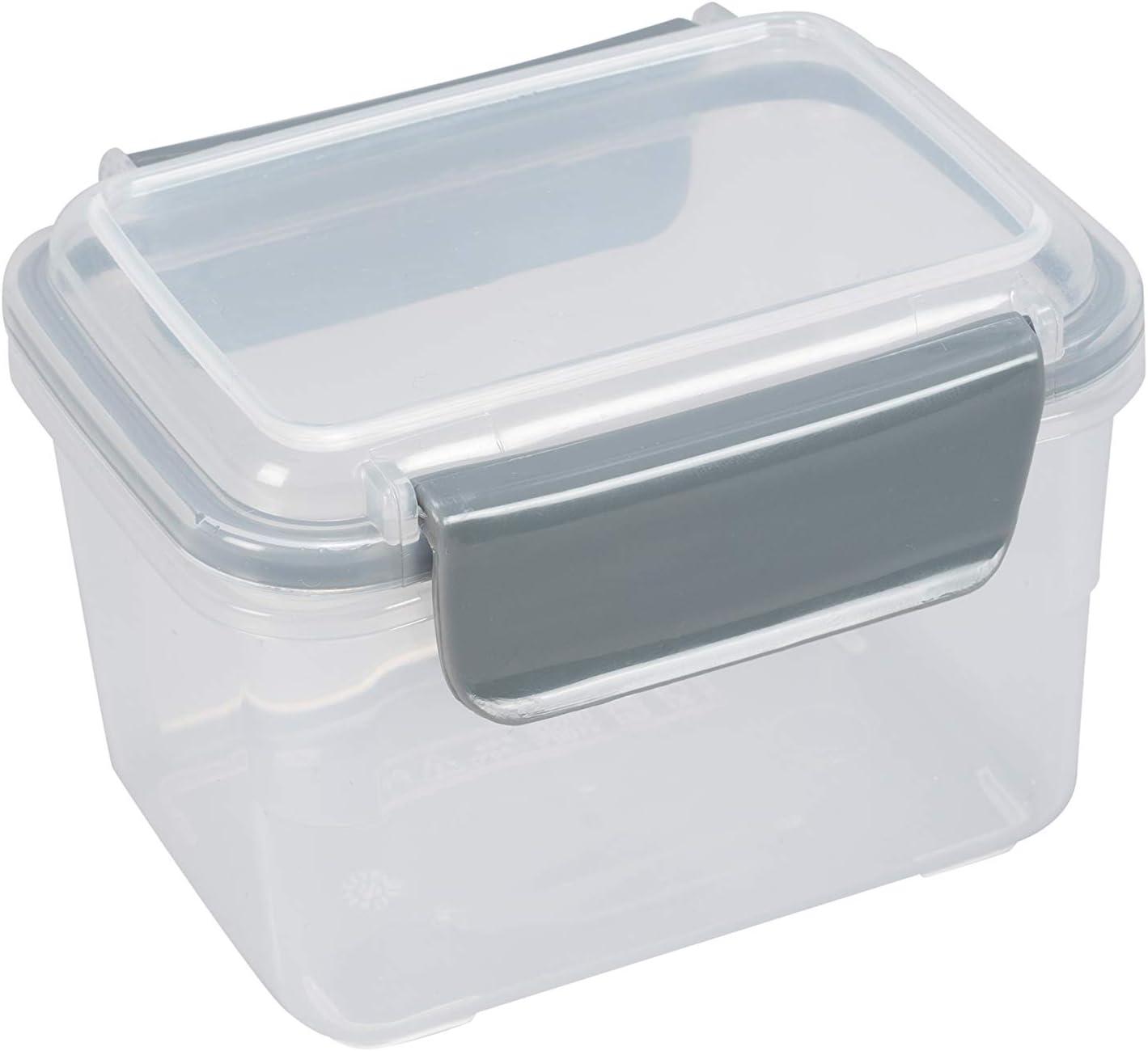 Kitchen Details 12 Piece 2.25 L Plastic Airtight Food Storage Container Set, Grey