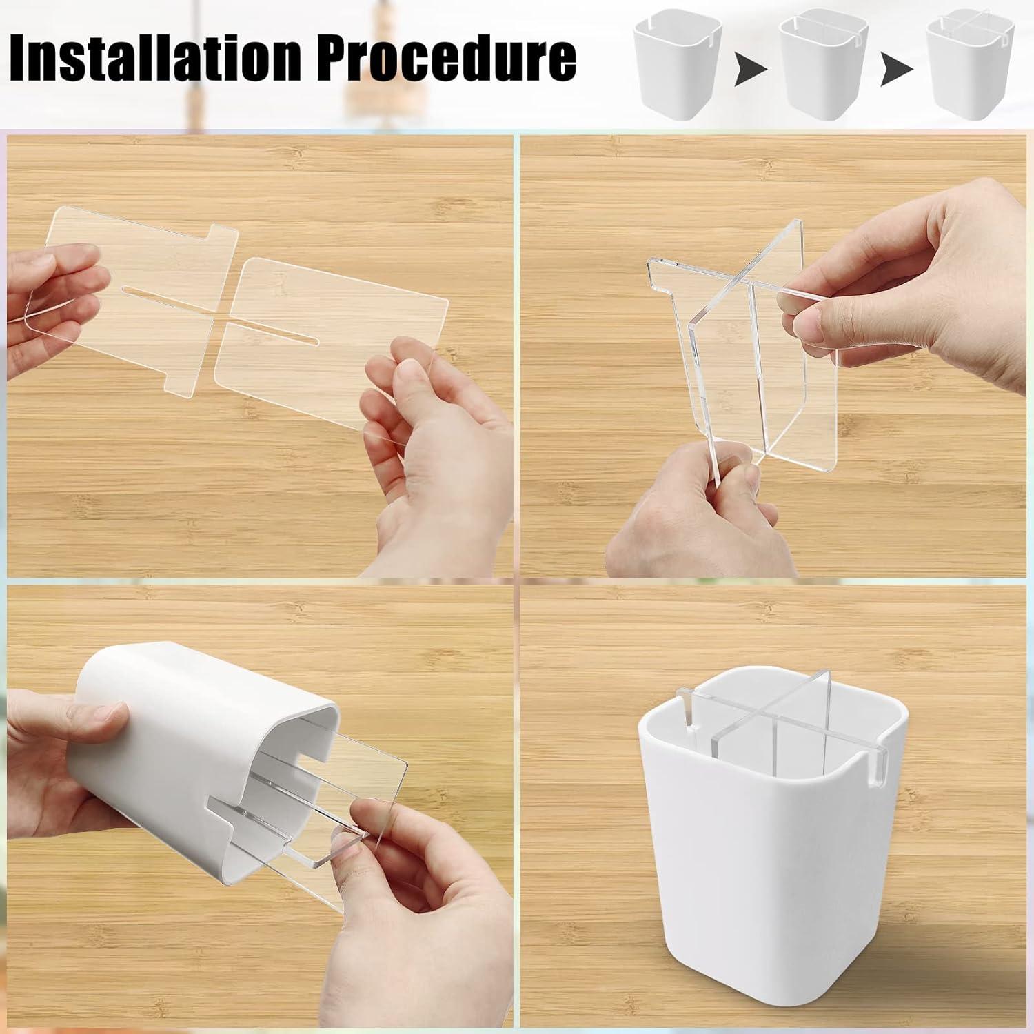 Soporte para Cepillo de Dientes de Bambú, Soporte para Lápices, Carrito para Pasta de Dientes Ecológico Natural, Soporte Organizador para Tocador de Baño