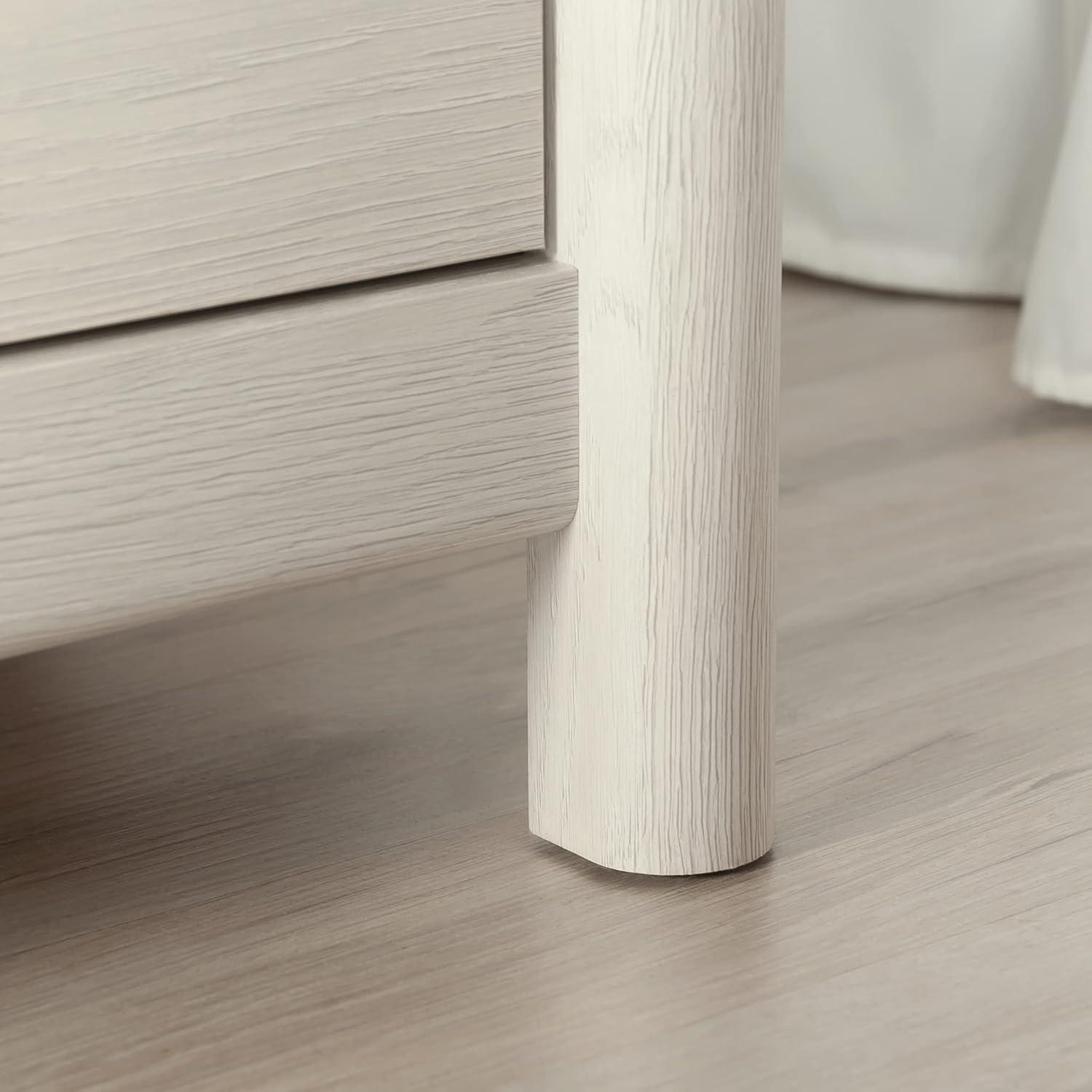 Dover Edge 1 Drawer Nightstand with Shelf Glacier Oak - Sauder: Mid-Century Modern Bedside Table, Laminated Surface, Metal Hardware