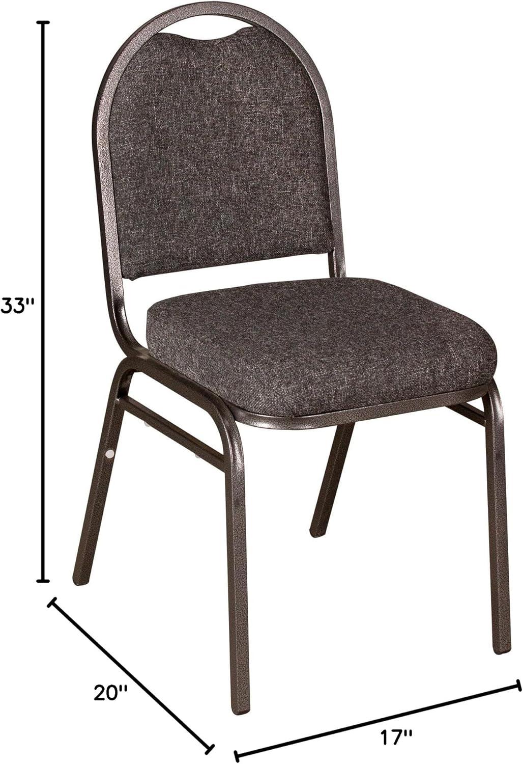 Gray Fabric and Metal Stacking Banquet Chair