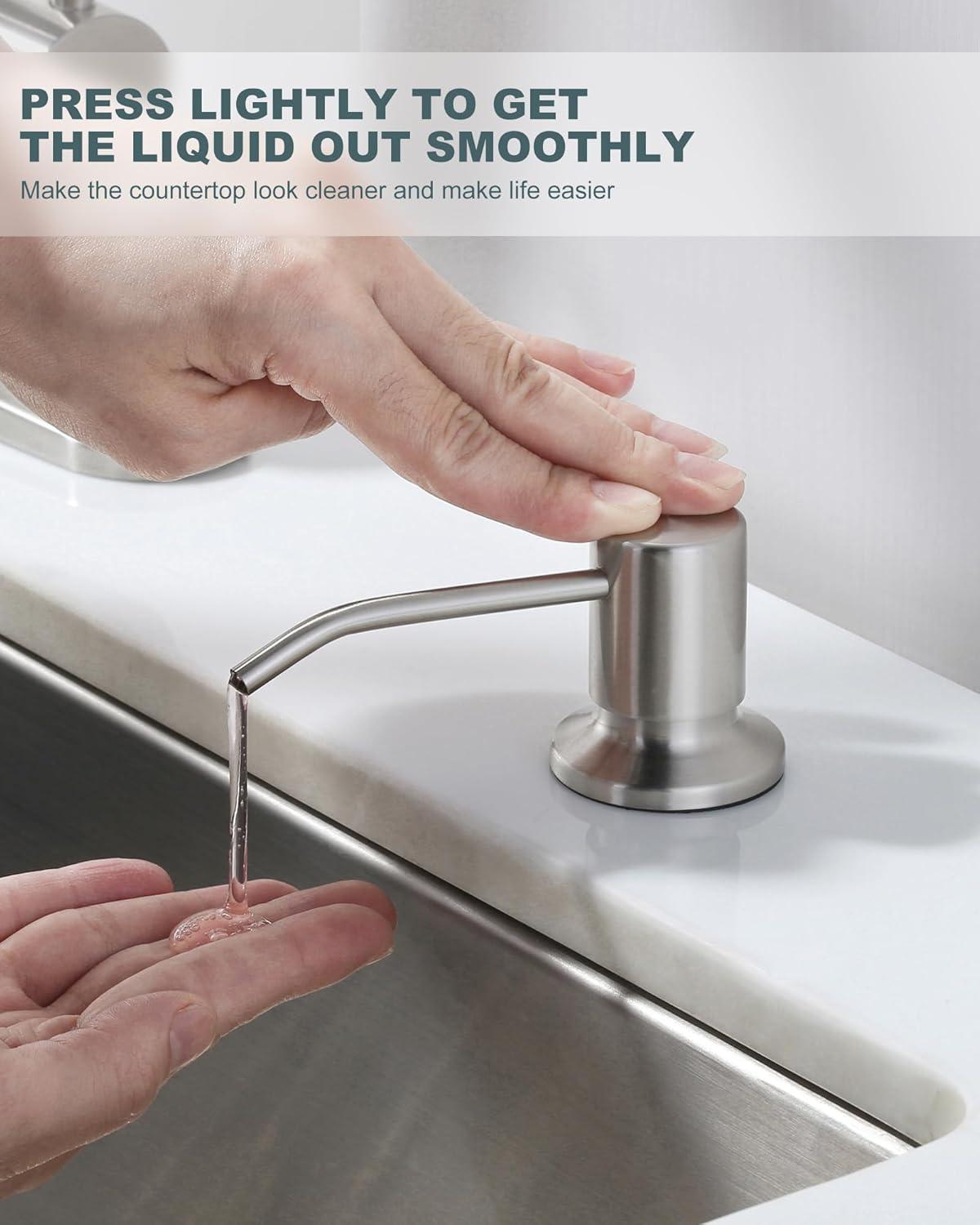 WOWOW Pull Down Kitchen Faucet with Soap Dispenser