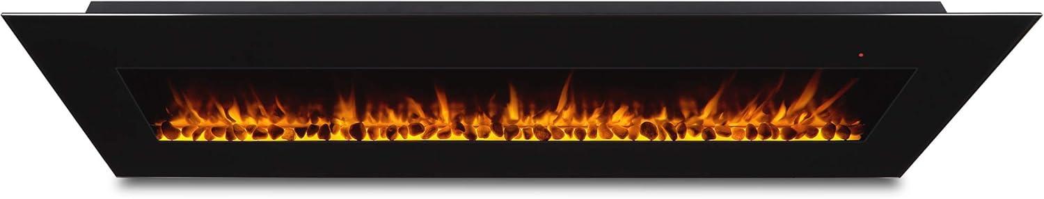 Corretto Wall Mounted Electric Fireplace in Black by Real Flame