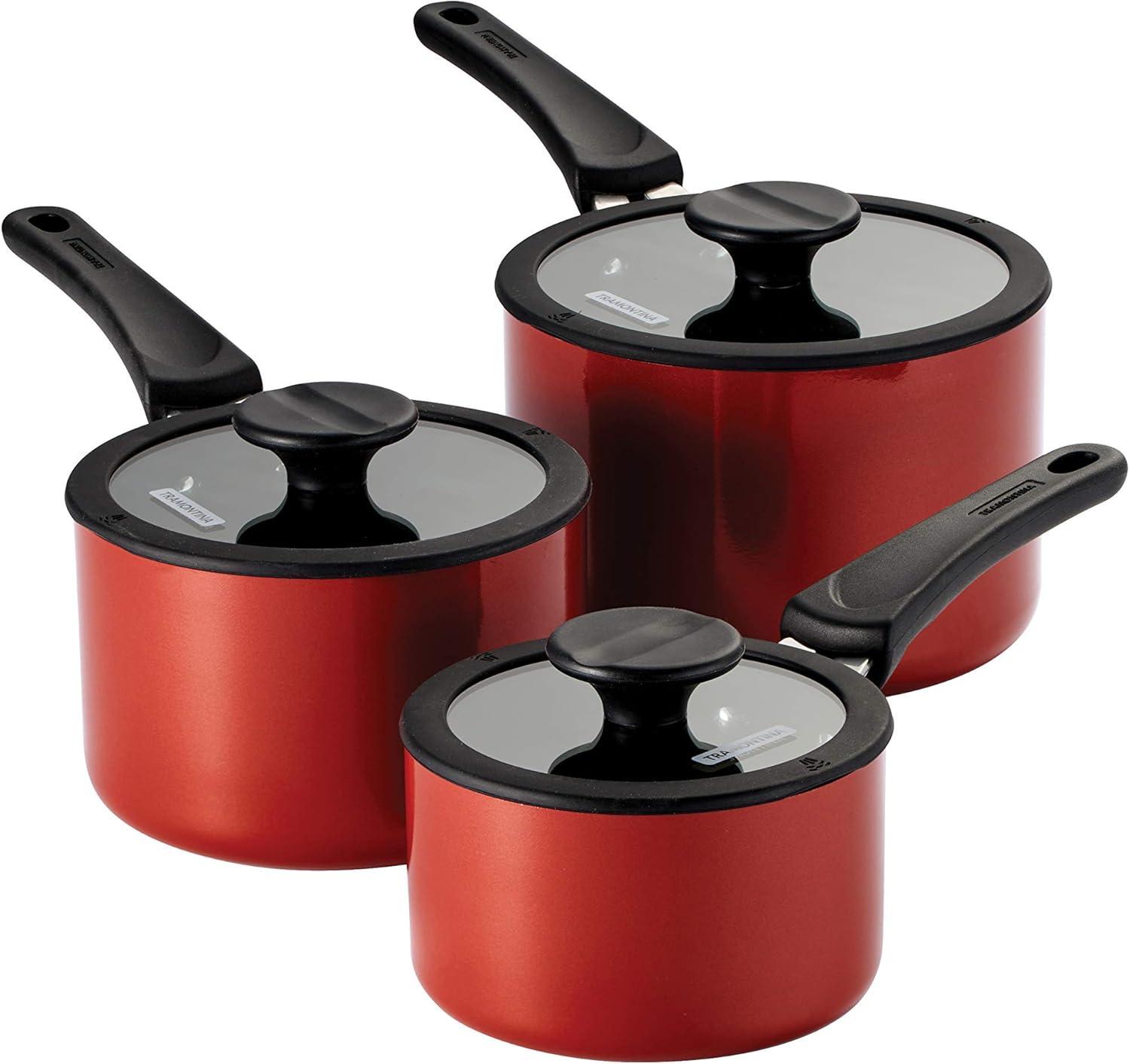 Tramontina Aluminum Non Stick Sauce Pan 6 Pc Nesting Set