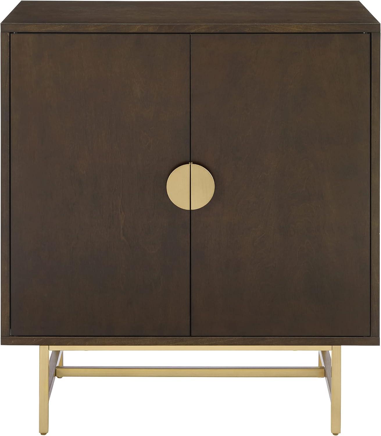 Blair Bar Cabinet Dark Brown/Gold - Crosley