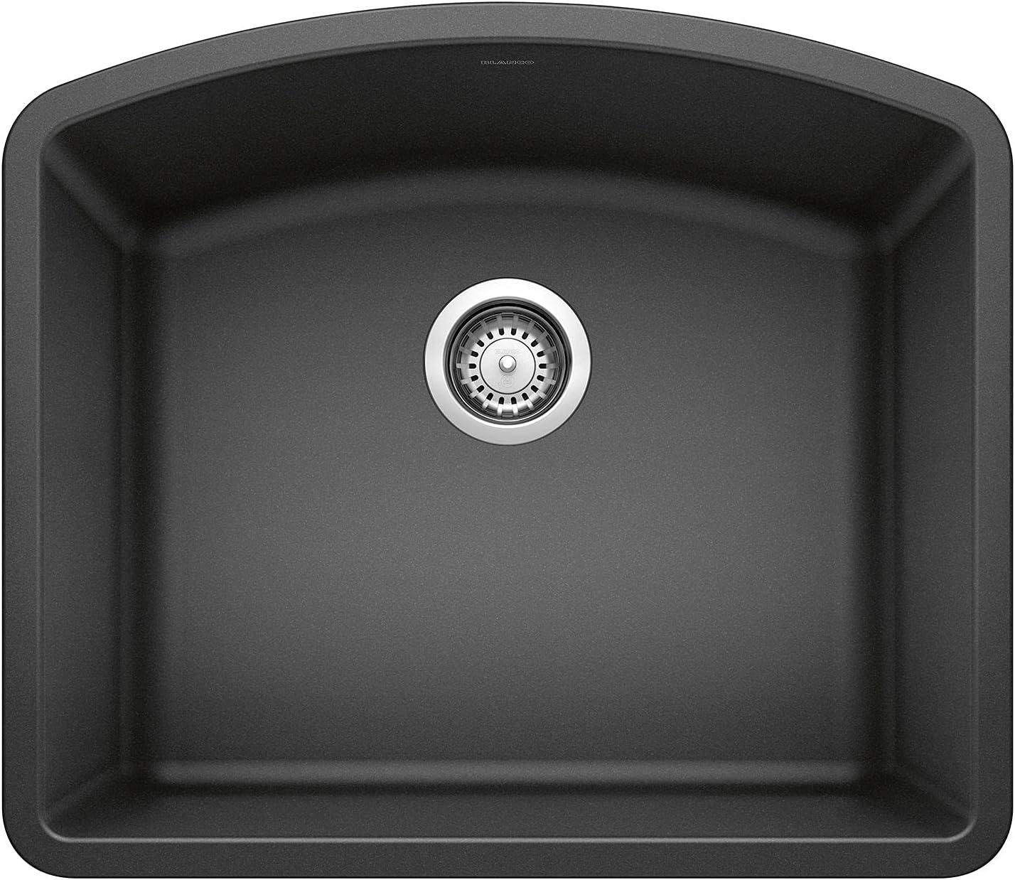 Anthracite Granite Composite Single Bowl Undermount Kitchen Sink