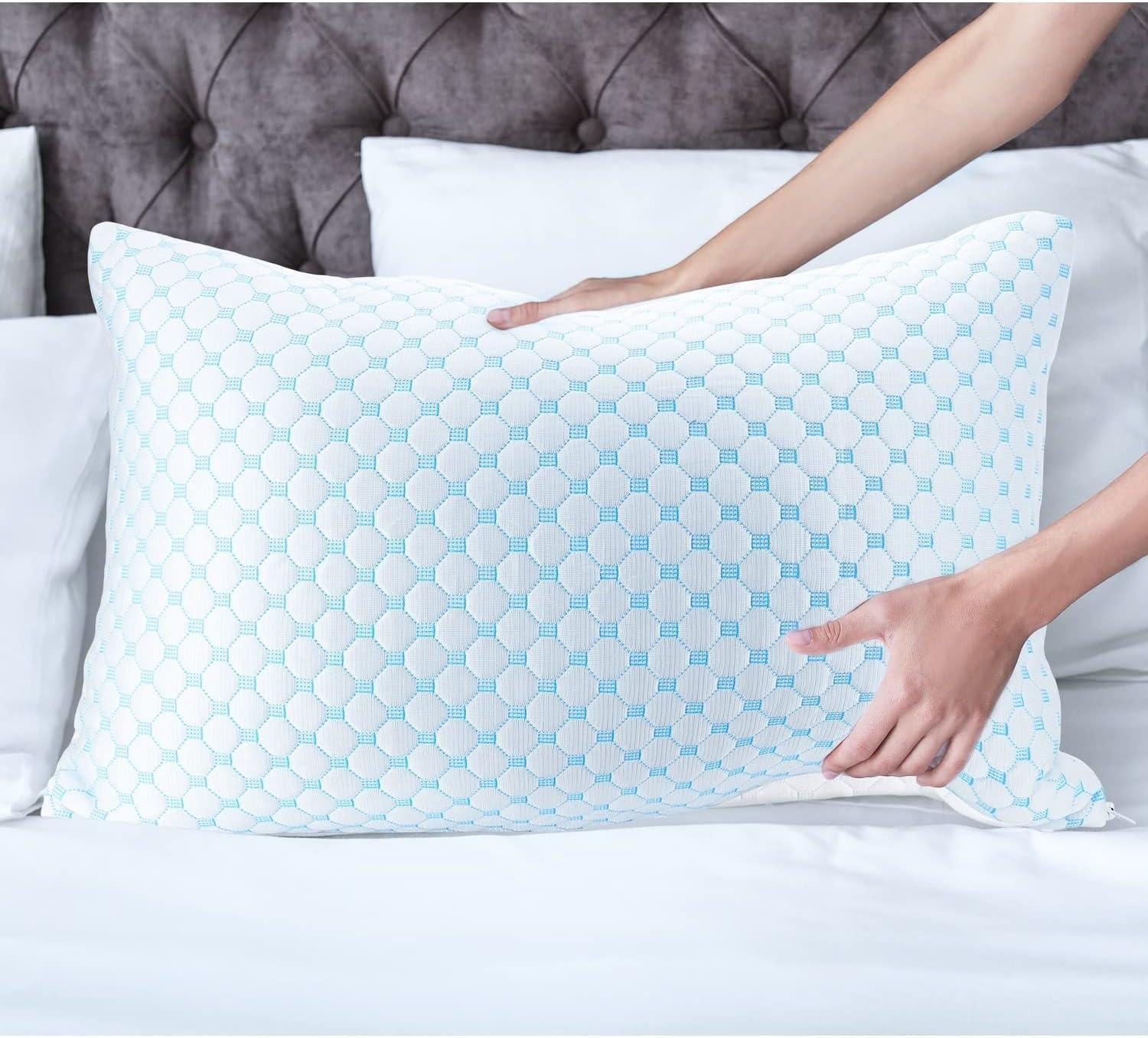 Cooling Gel Memory Foam Body Pillow with Reversible Cover