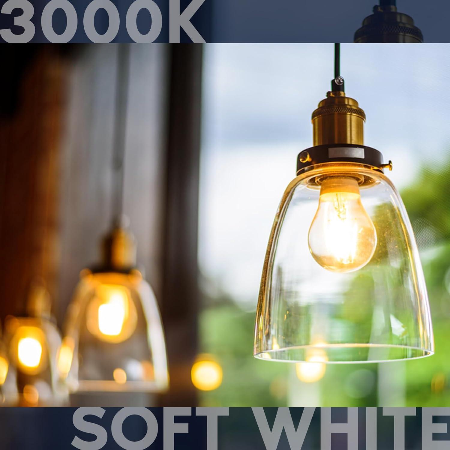 8 Watt (60 Watt Equivalent), Edison A19 LED, Dimmable Light Bulb, E26/Medium (Standard) Base