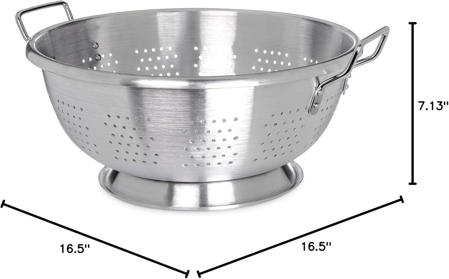 Carlisle 60280 Standard Weight 16 Qt. Aluminum Colander