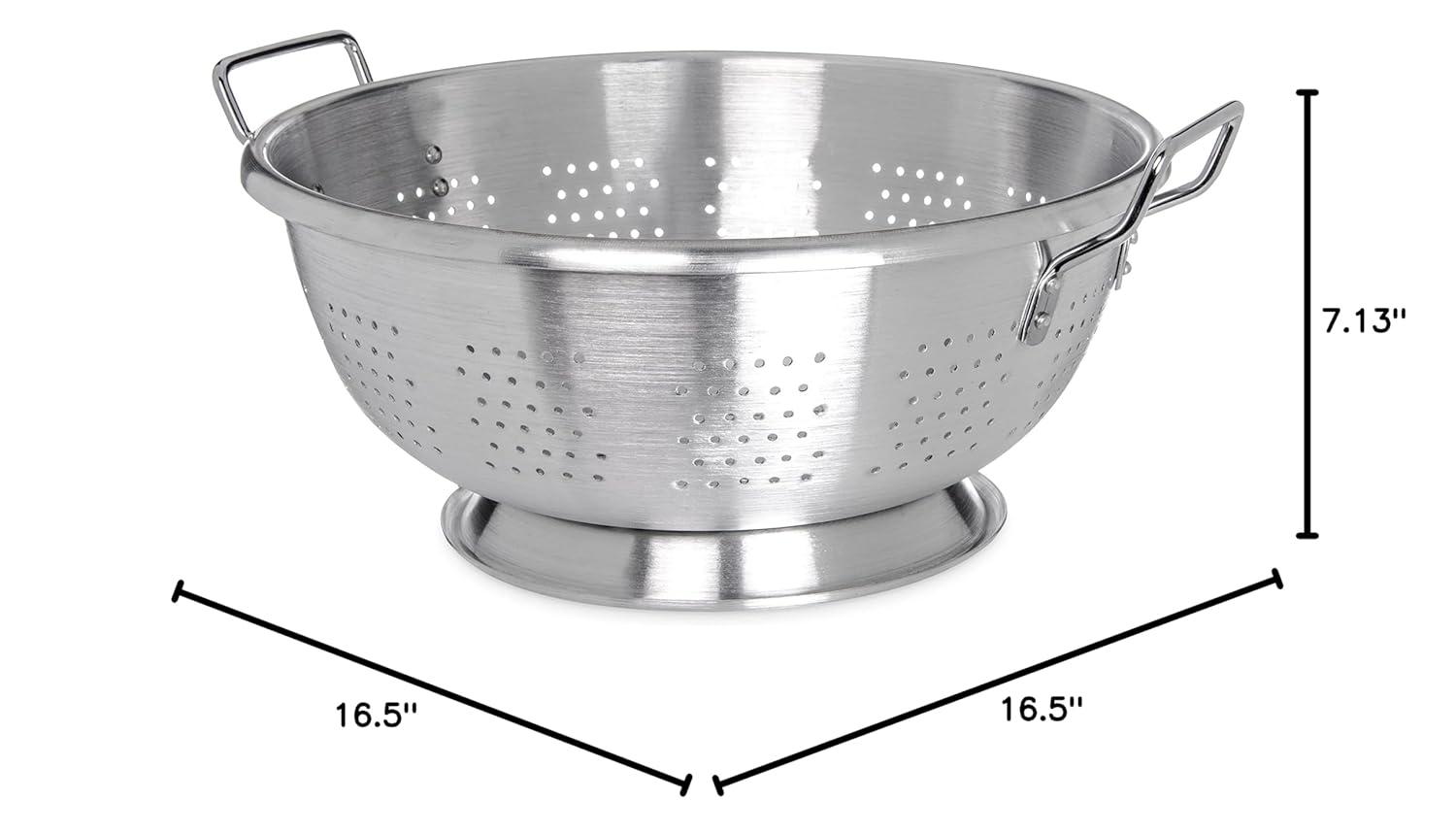 Carlisle 60280 Standard Weight 16 Qt. Aluminum Colander