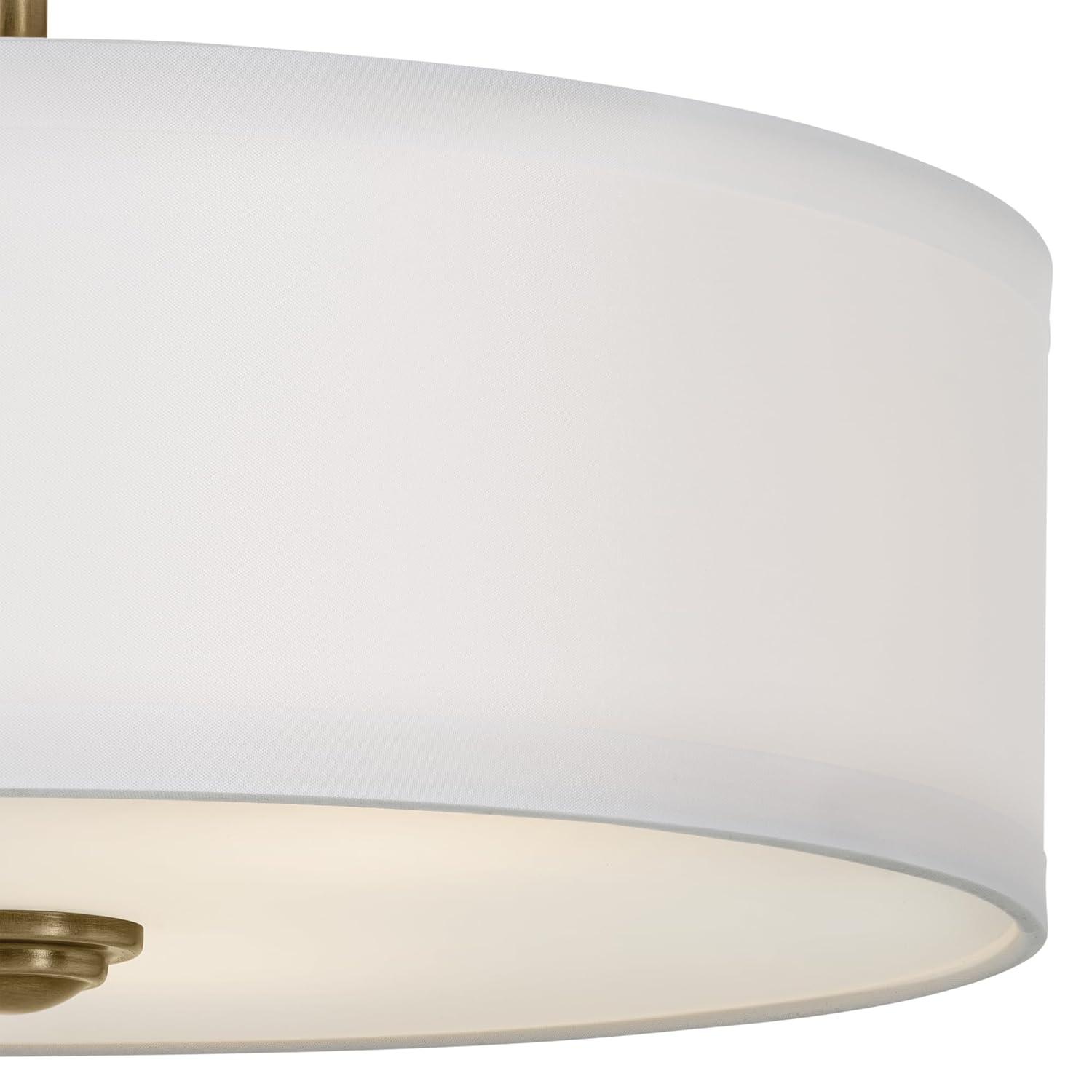 Kichler Lighting Shailene 3 - Light Semi-Flush Mount in  Natural Brass