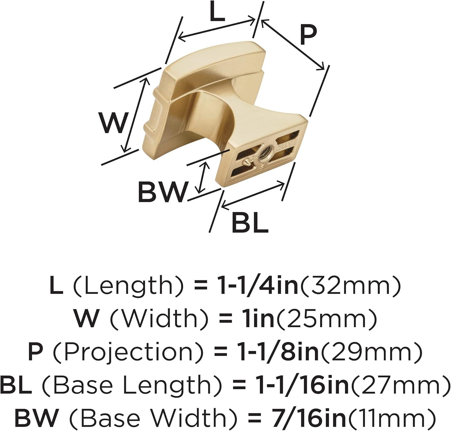 Davenport 1 3/16" Length Square Knob