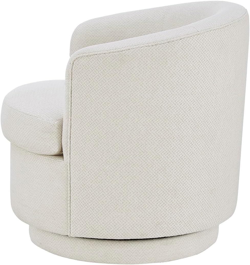 New Pacific Direct Rachel Modern Fabric Swivel Accent Arm Chair in Cardiff Cream