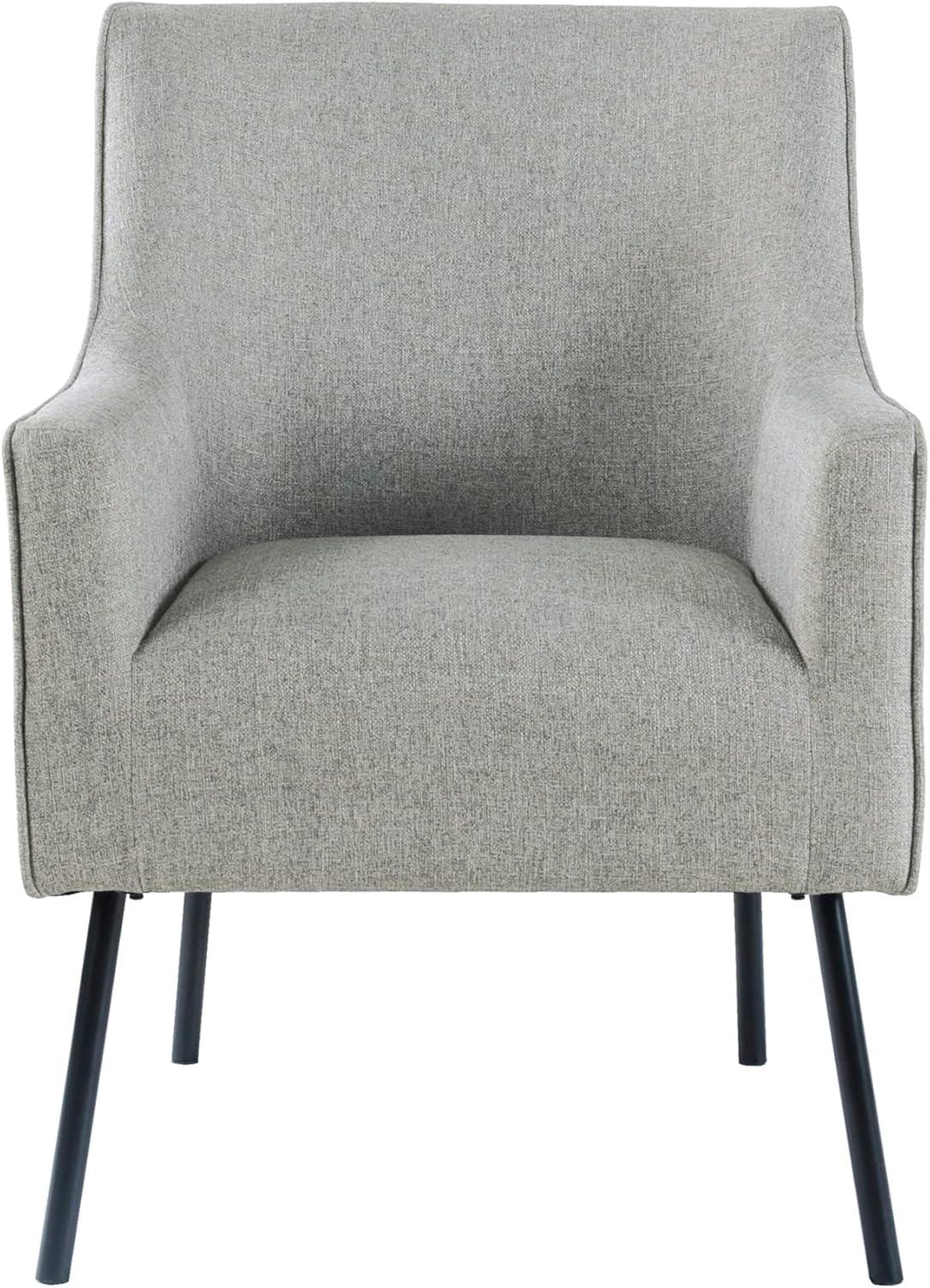 HomePop 20.9" Seat Height Modern Fabric Accent Chair in Gray