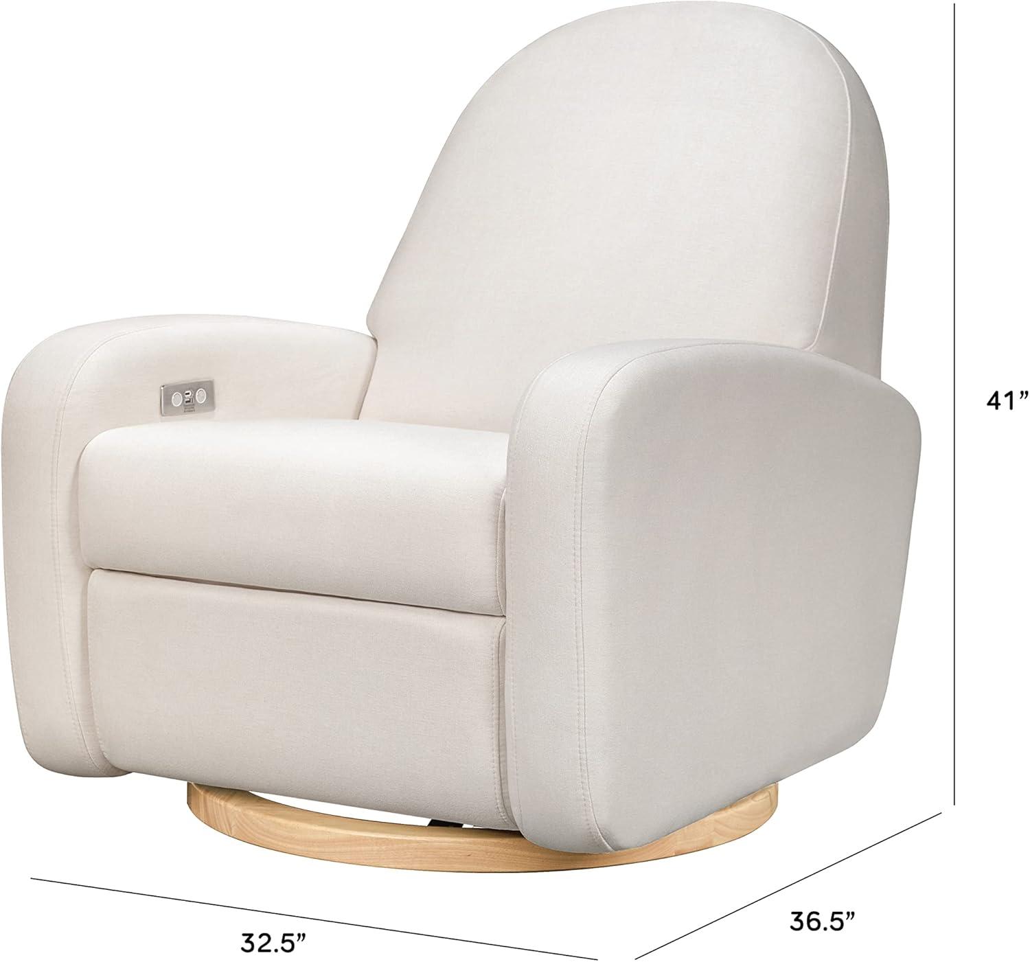 Nami Electronic Recliner and Swivel Glider Recliner in Shearling with USB port