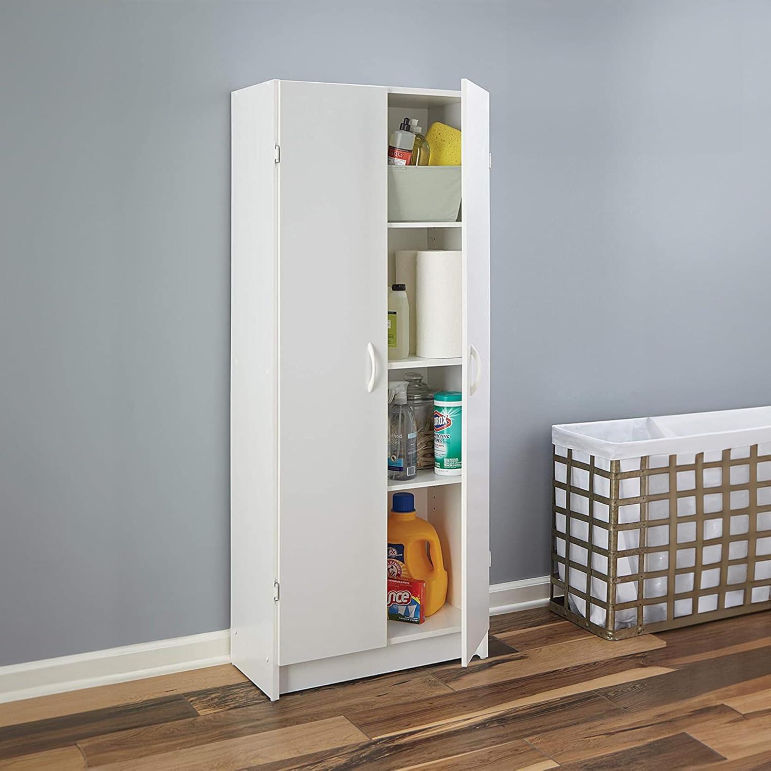 ClosetMaid 12.5 x 24 x 59.5 Inch Adjustable 4 Shelf Pantry Cabinet, White