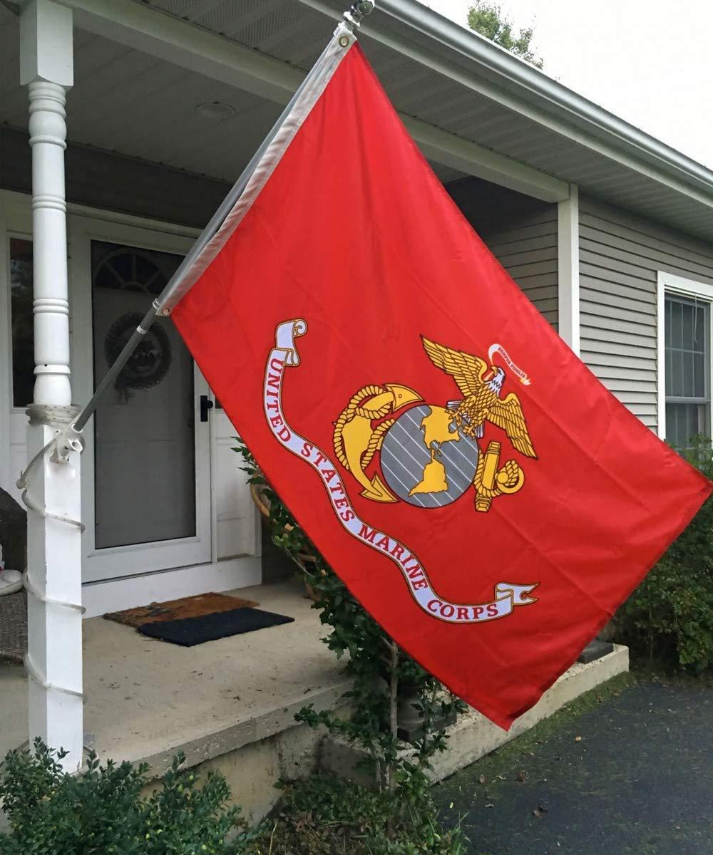US Marine Corps Red Heavy Duty Polyester Flag 3x5 with Brass Grommets