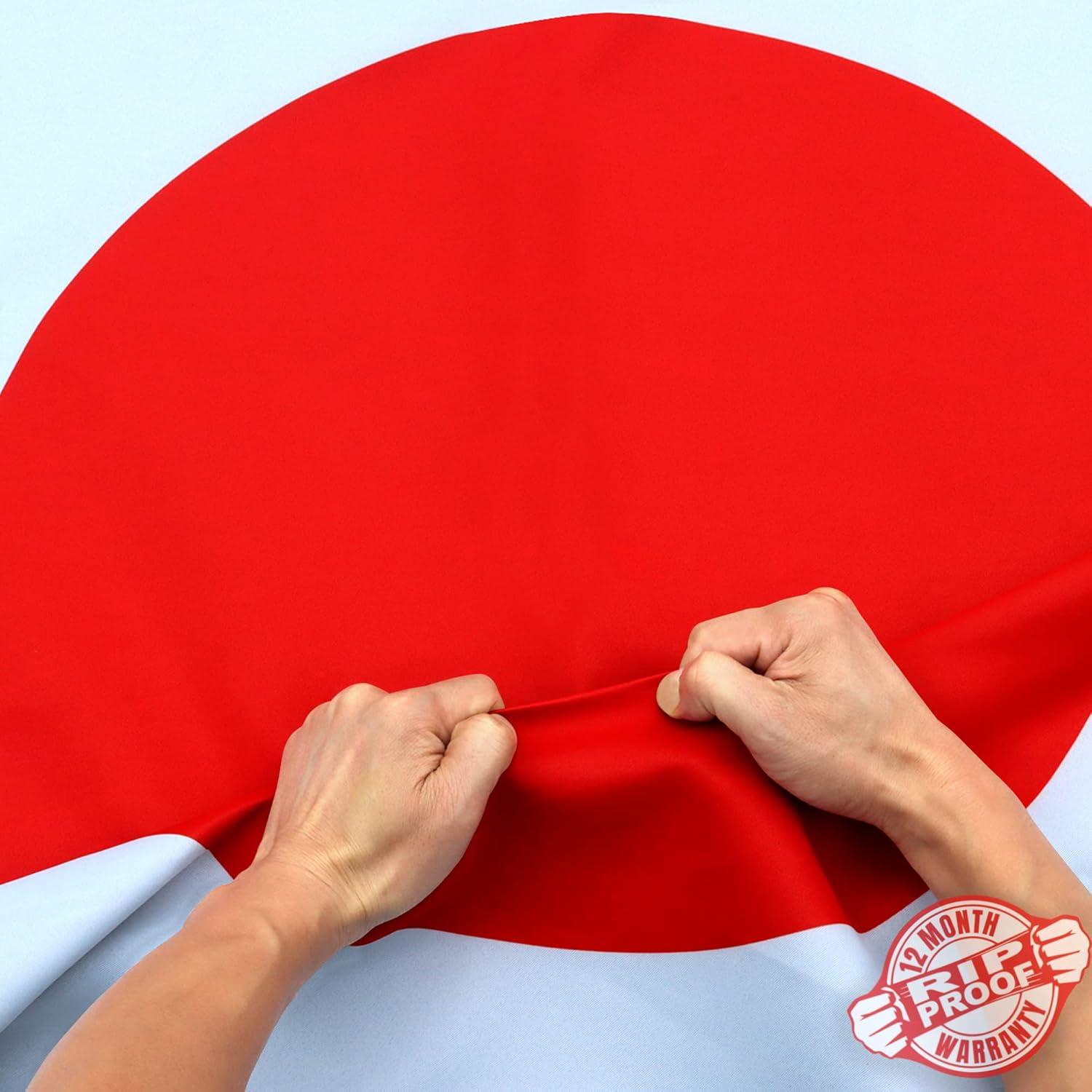 Rip-Proof 3x5 Ft Japanese National Flag with Grommets