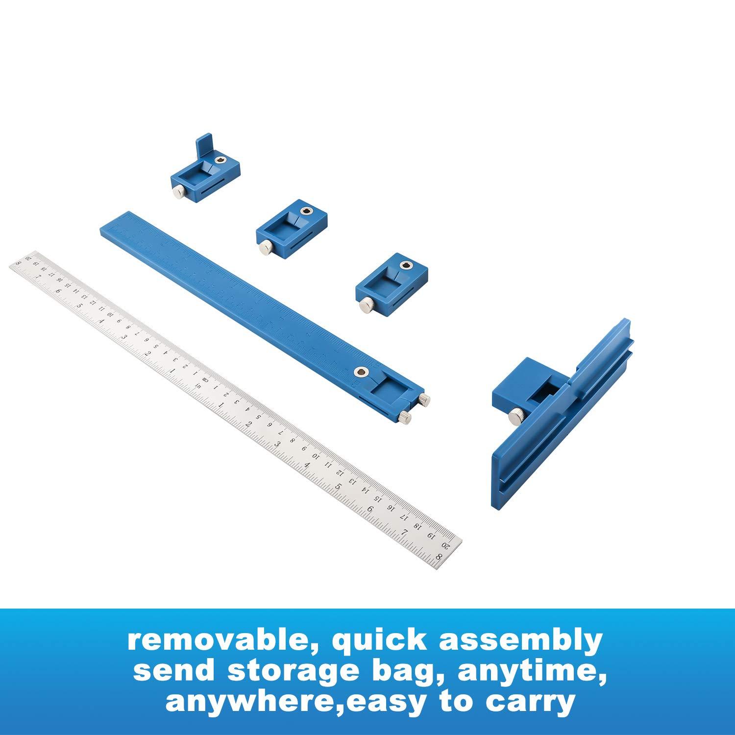 Uikceten Cabinet Hardware Punch Locator Drill Wood Drilling Dowelling For Installation Of Handles Knobs On Doors And Drawer Cabinet Template Tool For Handles And Pulls