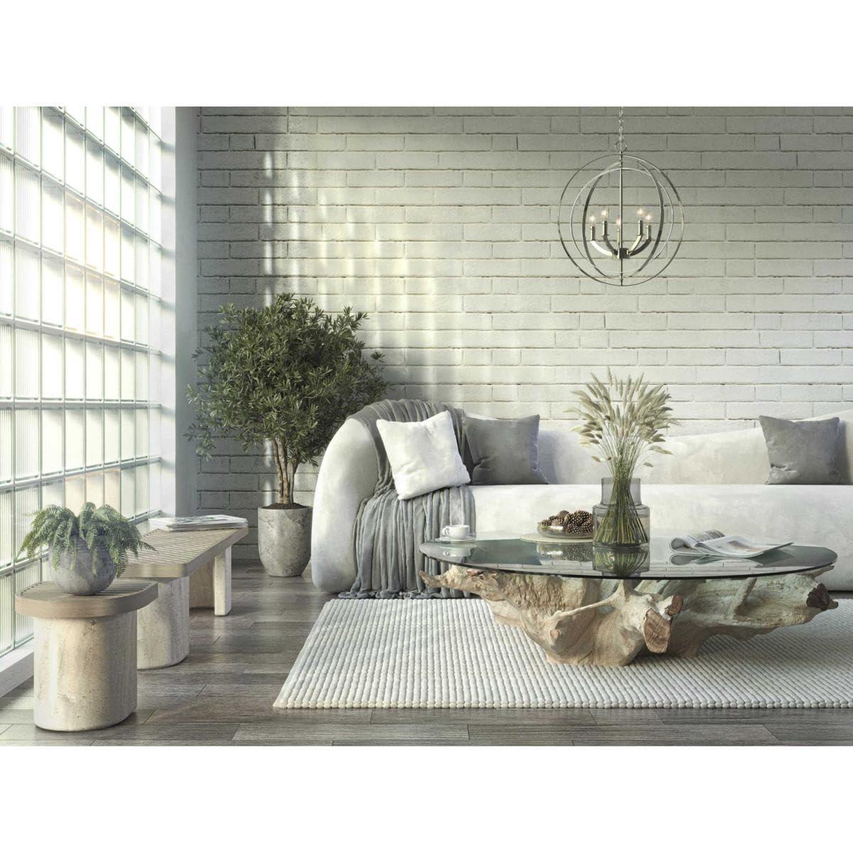 Progress Lighting Equinox 5-Light Chandelier Pendant, Steel, Polished Nickel, No Shade