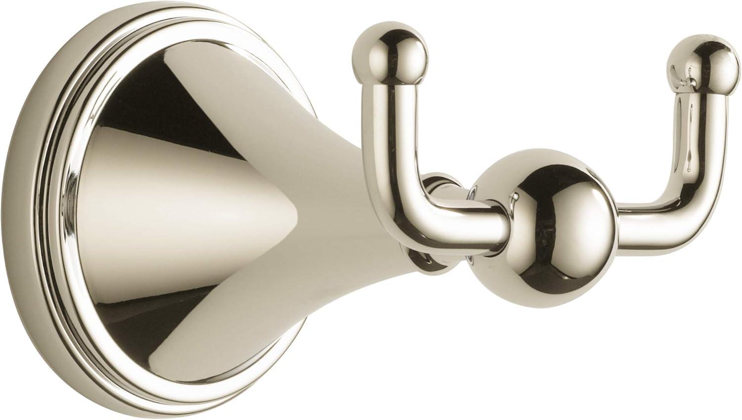 Polished Nickel Traditional Double Wall Mount Robe Hook