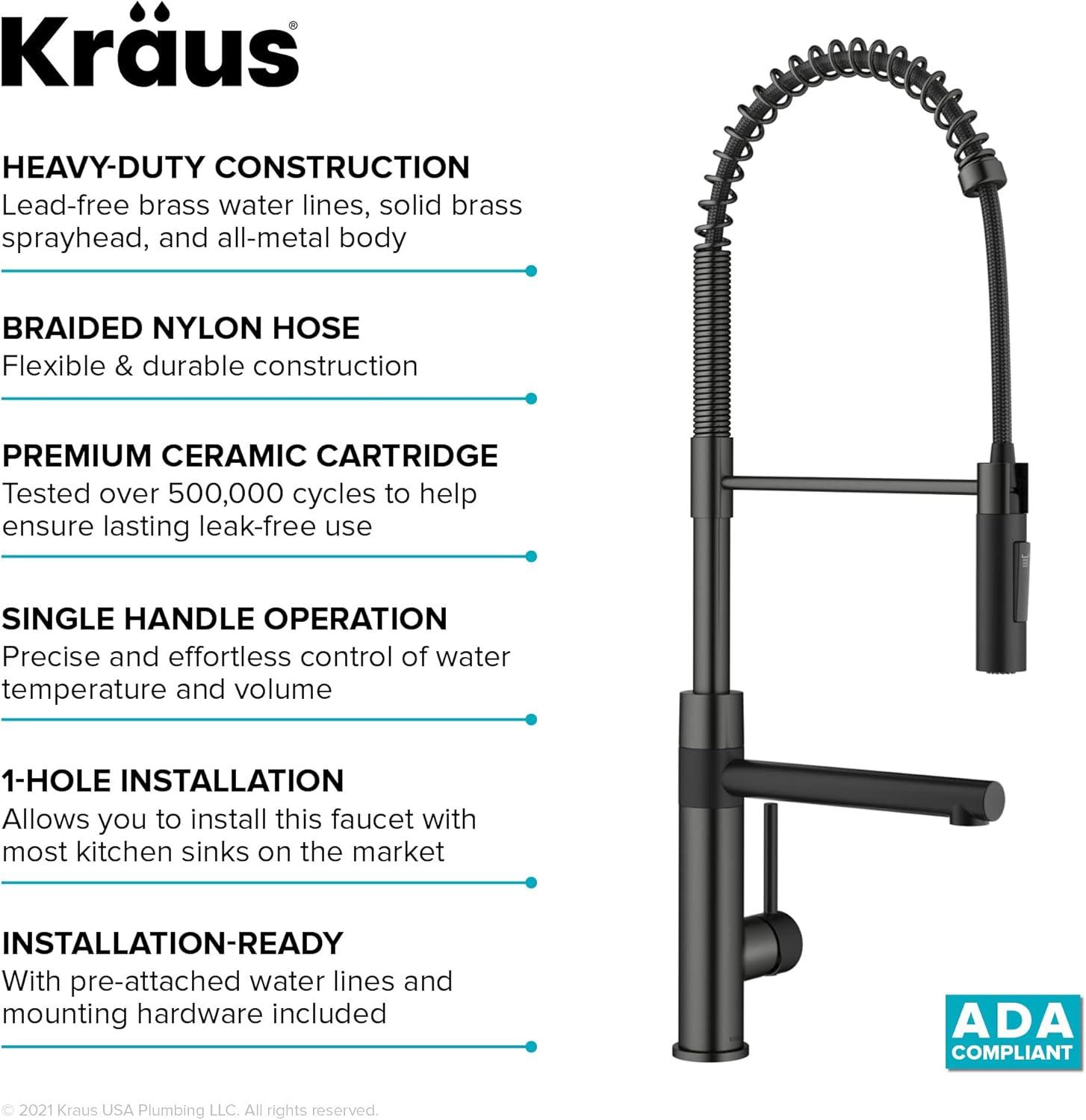 Artec Pro Commercial Style Pull-Down Single Handle Kitchen Faucet with Pot Filler