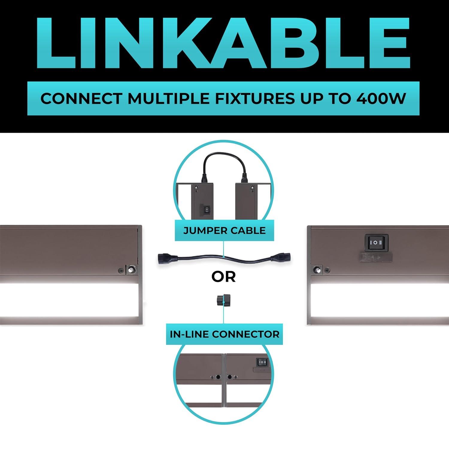 Bronze 24-Inch Dimmable LED Under Cabinet Light