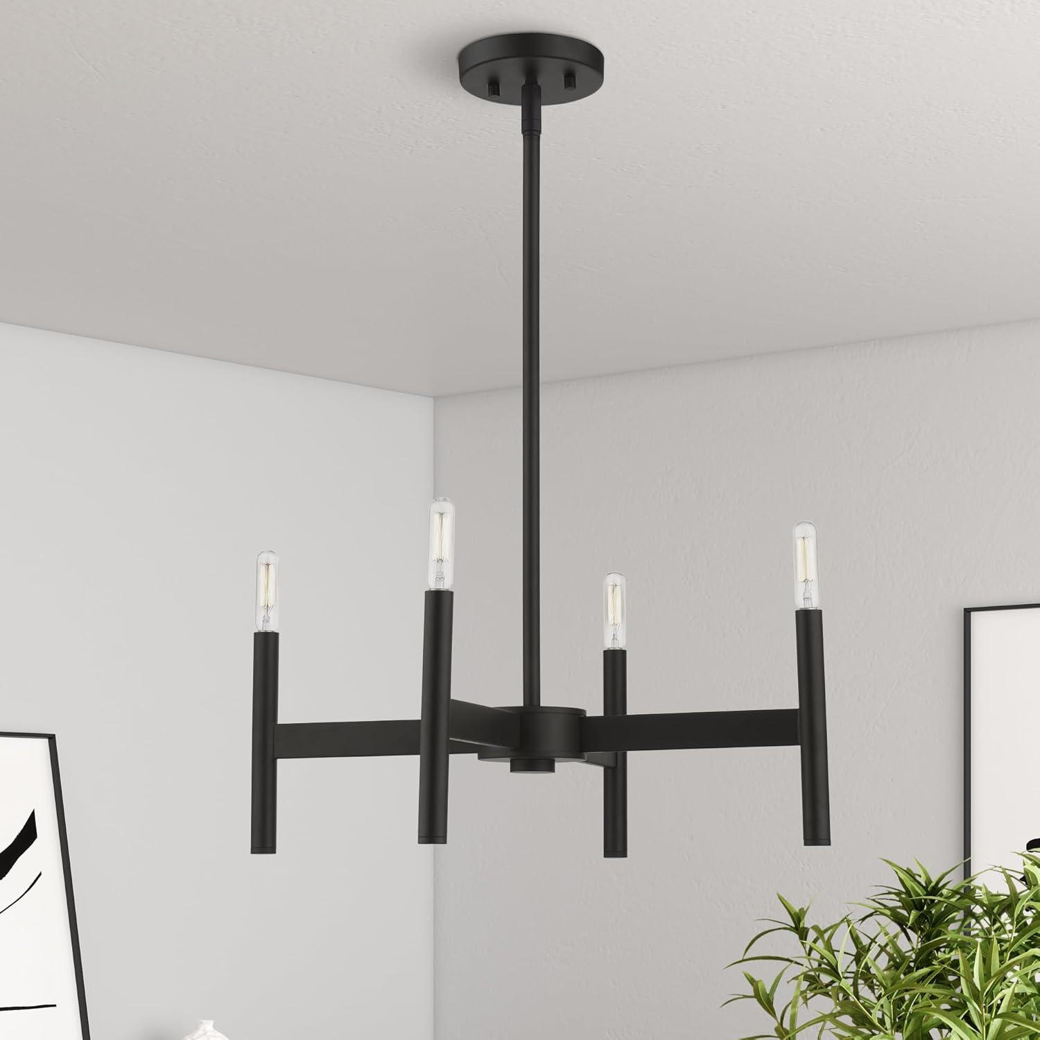 Livex Lighting Copenhagen 4 - Light Chandelier in  Black