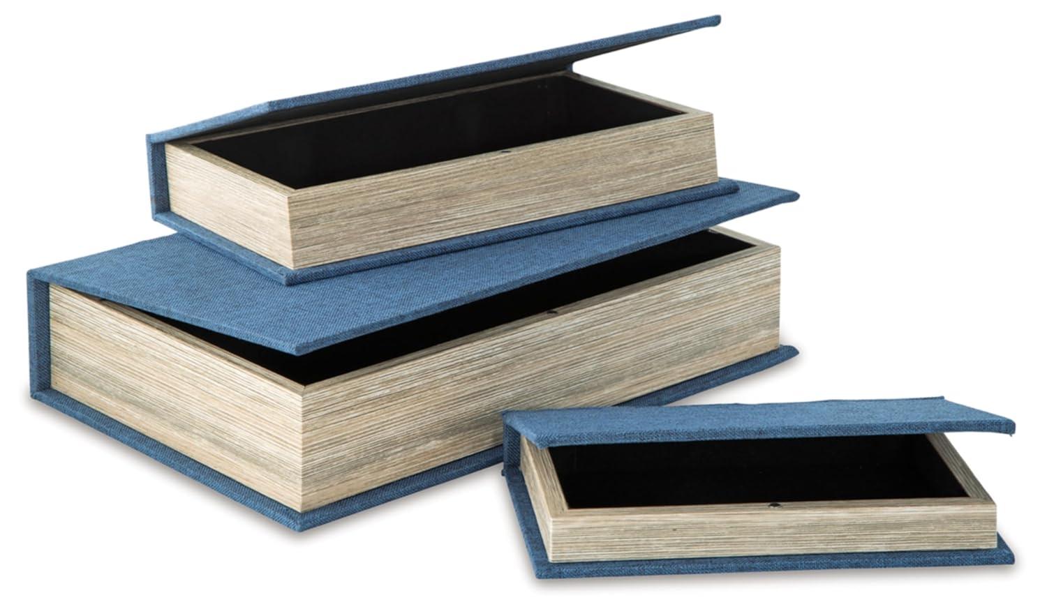 Ebern Designs Wistrom 3 Piece Fabric Book Box Set