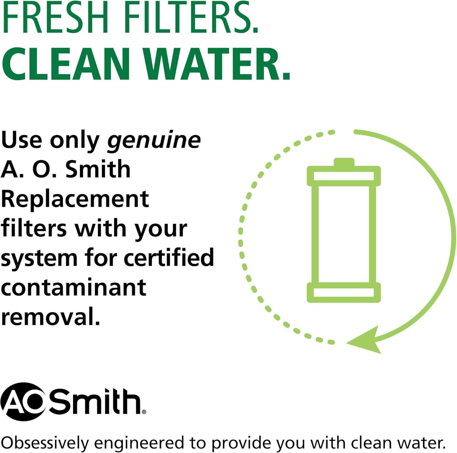 Compatible with AO Smith 2.5"x10" 5 Micron Carbon Sediment Water Filter Replacement Cartridge - For Whole House Filtration Systems - AO-WH-PRE-RCP2 (4)