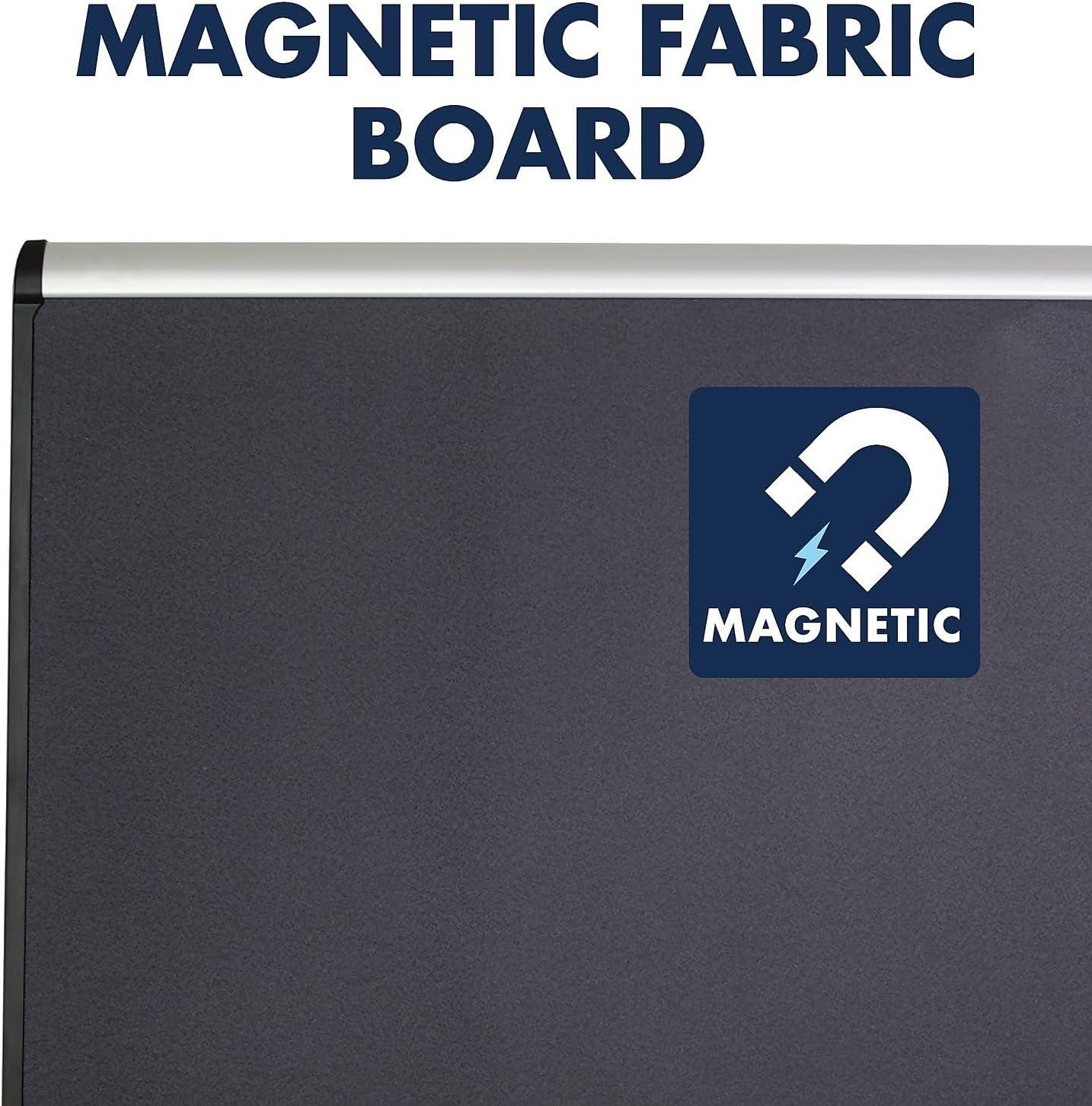 Quartet® Wall Fabric Magnetic Bulletin Board
