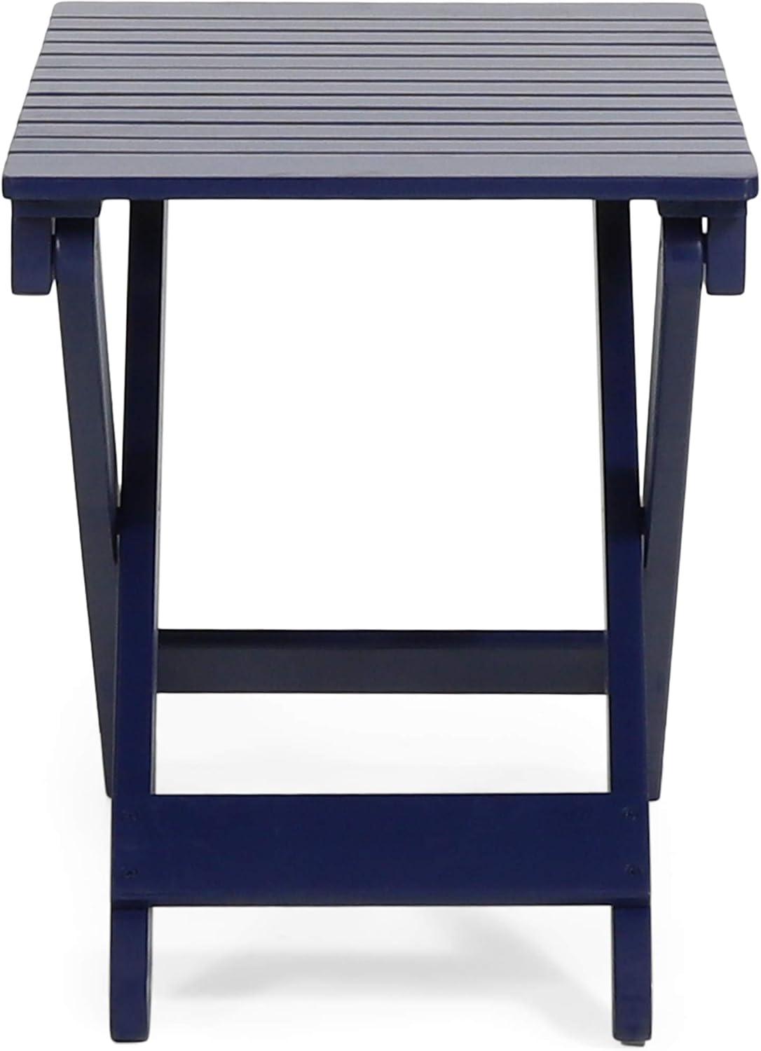 Christopher Knight Home Daphne Outdoor Folding Side Table, Navy Blue