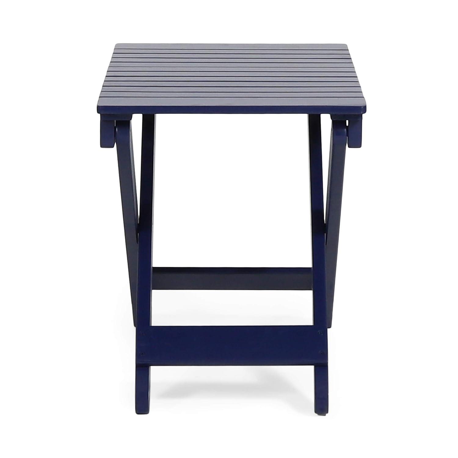 Christopher Knight Home Daphne Outdoor Folding Side Table, Navy Blue